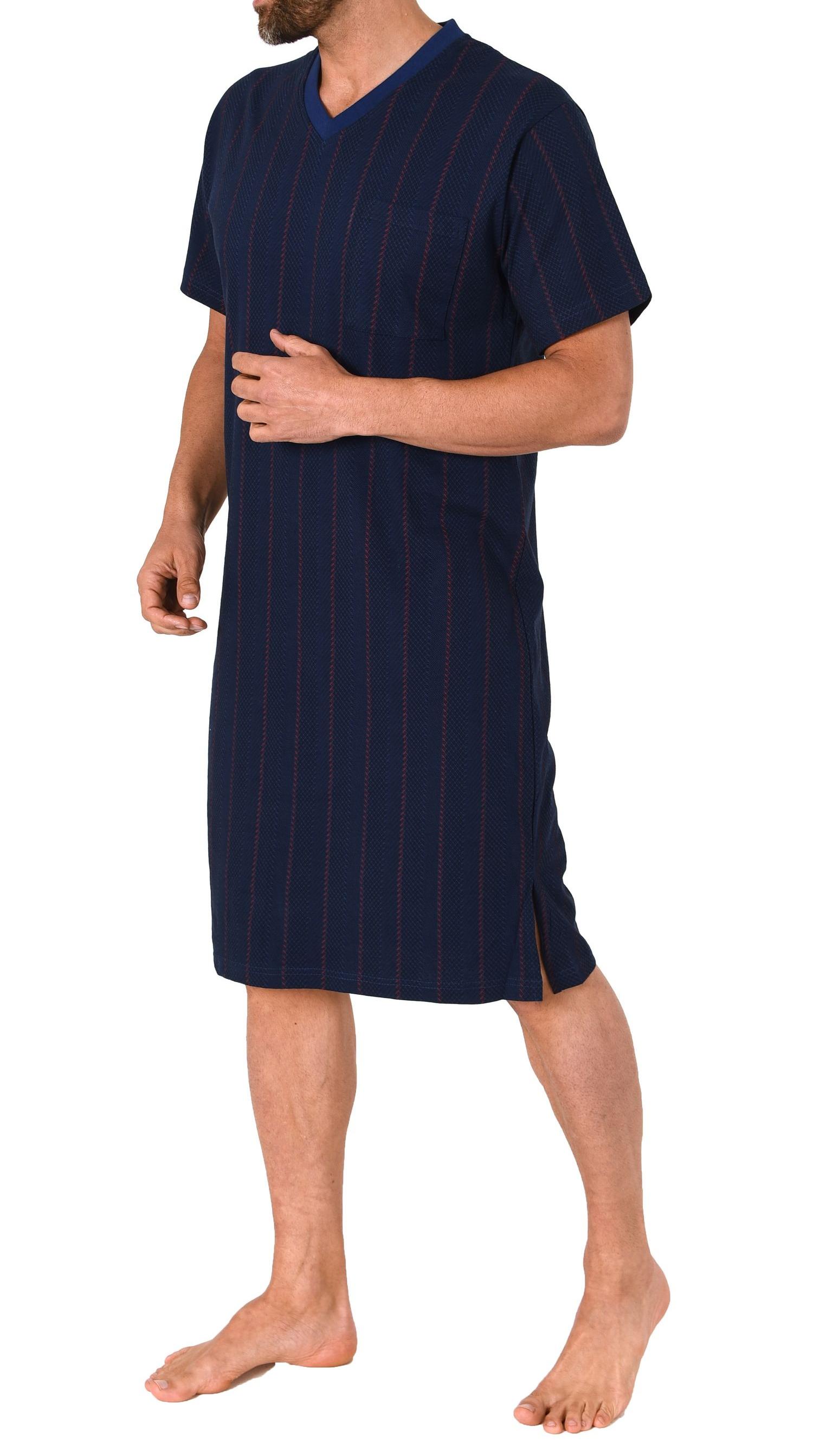 Herren Nachthemd kurzarm in eleganter Streifenoptik - auch in Übergrössen - 102 111 90 518 Herren Nachthemd kurzarm in eleganter Streifenoptik - auch in Übergrössen - 102 111 90 518