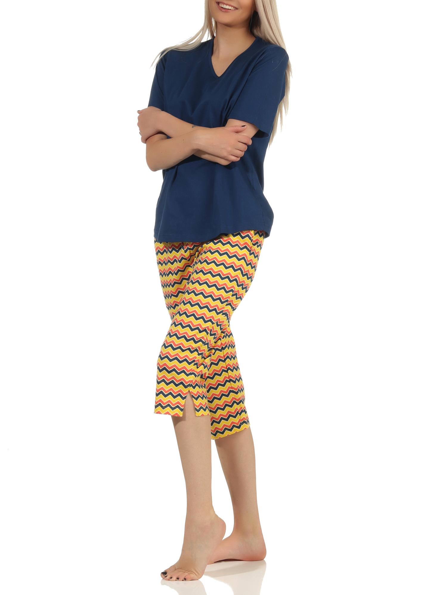 Damen kurzarm Capri Schlafanzug Pyjama im Ethnostyle – auch in Übergrössen – 112 204 899 Damen kurzarm Capri Schlafanzug Pyjama im Ethnostyle – auch in Übergrössen – 112 204 899