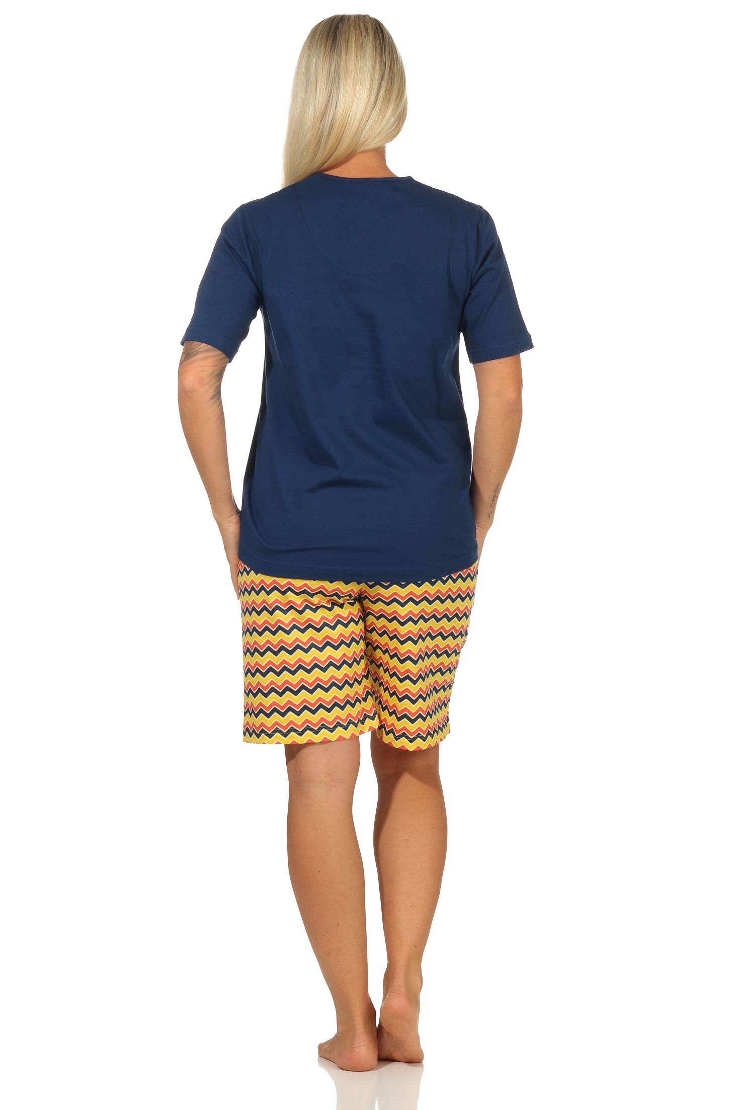 Damen kurzarm Schlafanzug Shorty Pyjama im Ethnostyle – auch in Übergrössen – 112 205 899 Damen kurzarm Schlafanzug Shorty Pyjama im Ethnostyle – auch in Übergrössen – 112 205 899