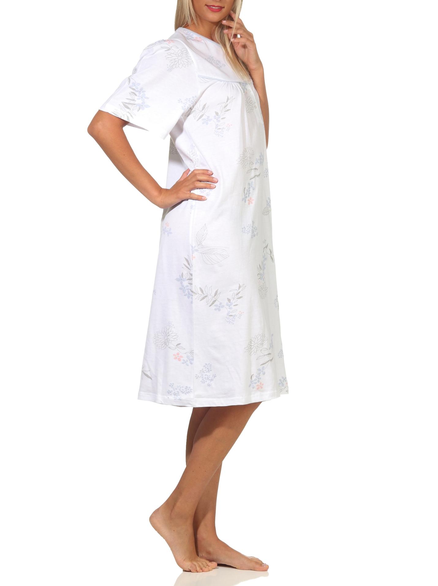 Damen Nachthemd kurzarm klassische Design mit Knopfleiste am Hals – 112 210 90 310 Damen Nachthemd kurzarm klassische Design mit Knopfleiste am Hals – 112 210 90 310