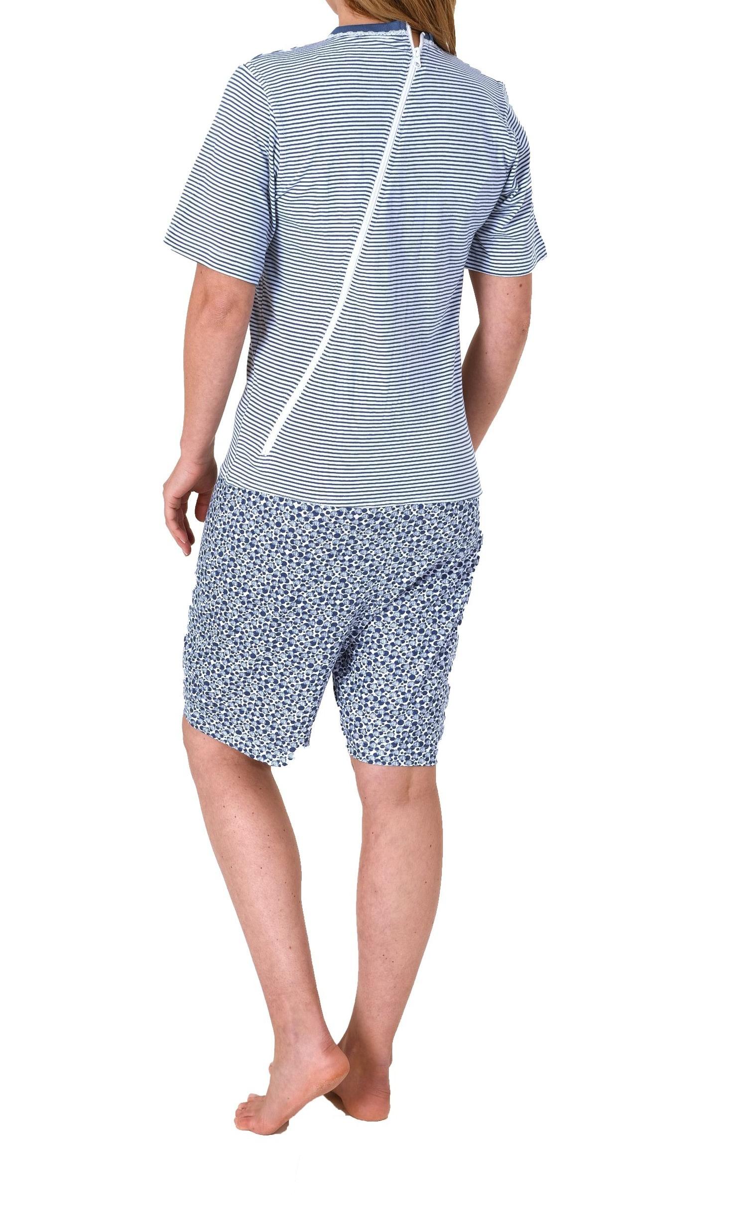 Damen Pflegeoverall kurzarm mit Reissverschluss am Rücken und am Bein - 181 271 90 838 Damen Pflegeoverall kurzarm mit Reissverschluss am Rücken und am Bein