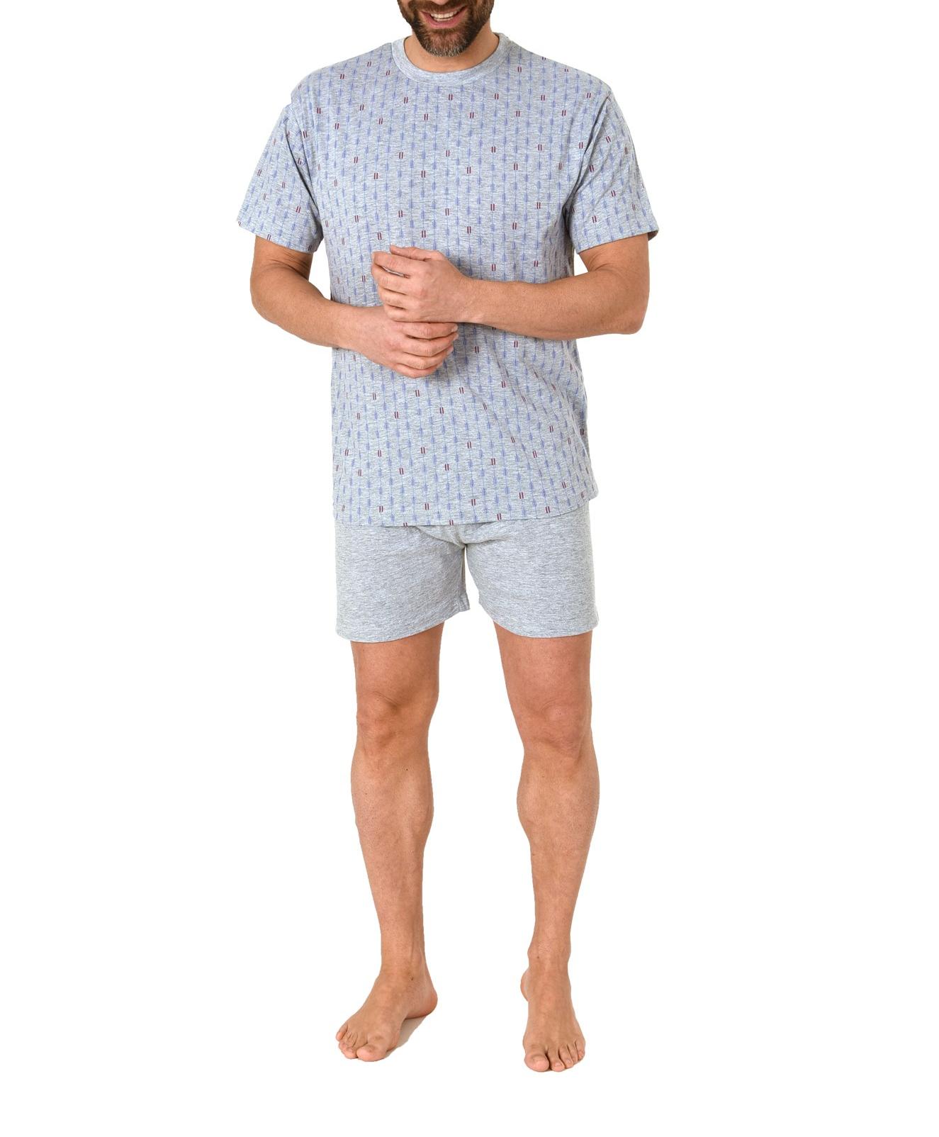Edler Herren kurzarm Schlafanzug Shorty Pyjama - 112 105 10 711