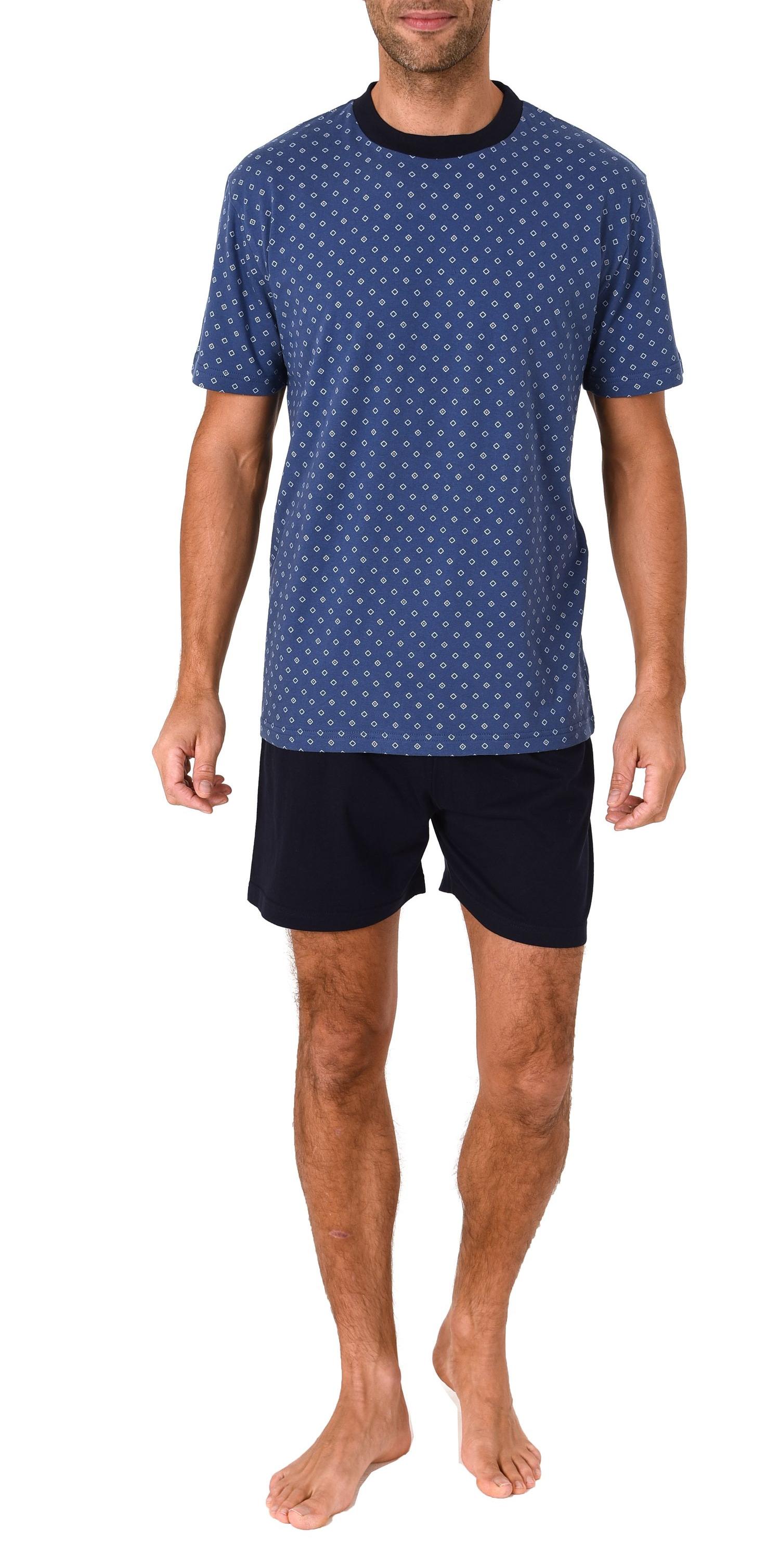 Lässiger Herren Shorty Pyjama kurzarm, Rundhalsausschnitt in toller Minimal-Optik - 66625 Lässiger Herren Shorty Pyjama kurzarm, Rundhalsausschnitt in toller Minimal-Optik - 66625