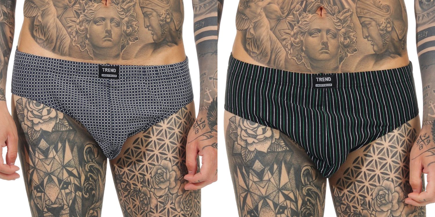 Trend Herren Unterhose, Rio Slip 2er Pack in elegantem Muster - 65714_44413010106