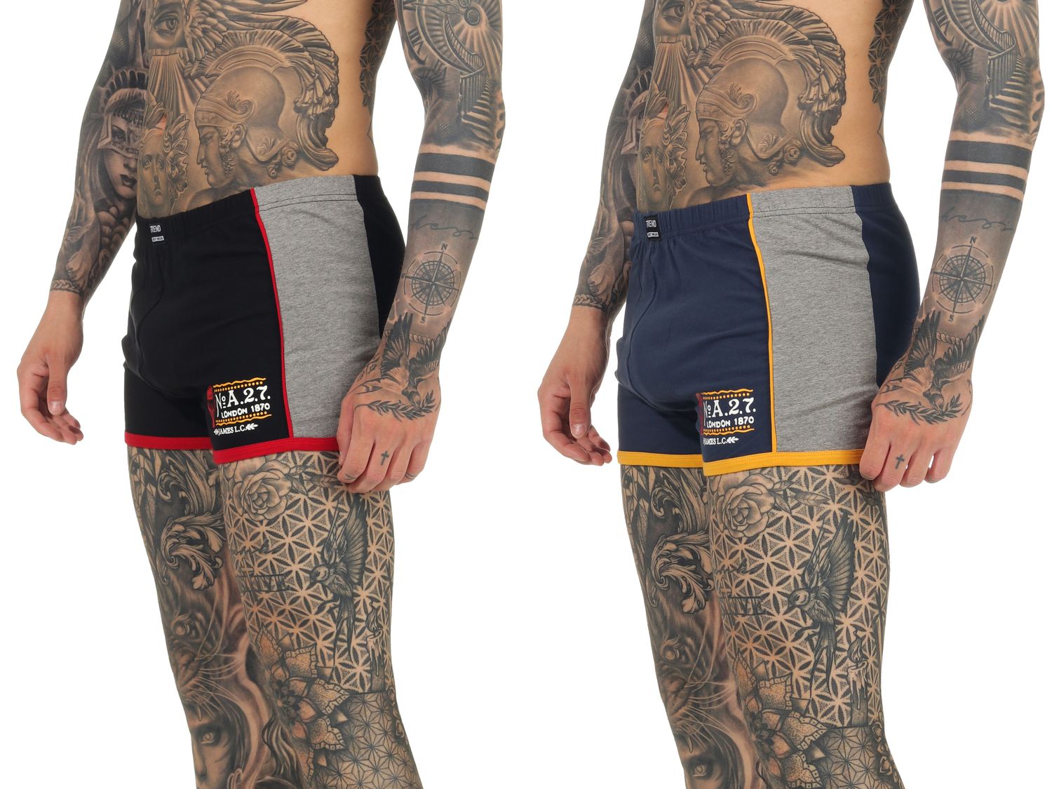 Herren Unterhosen, Retro Pants 2er Pack in sportlichem Design 65722_44413210106 Herren Unterhosen, Retro Pants - 2er Pack in sportlichem Design - 65722_44413210106