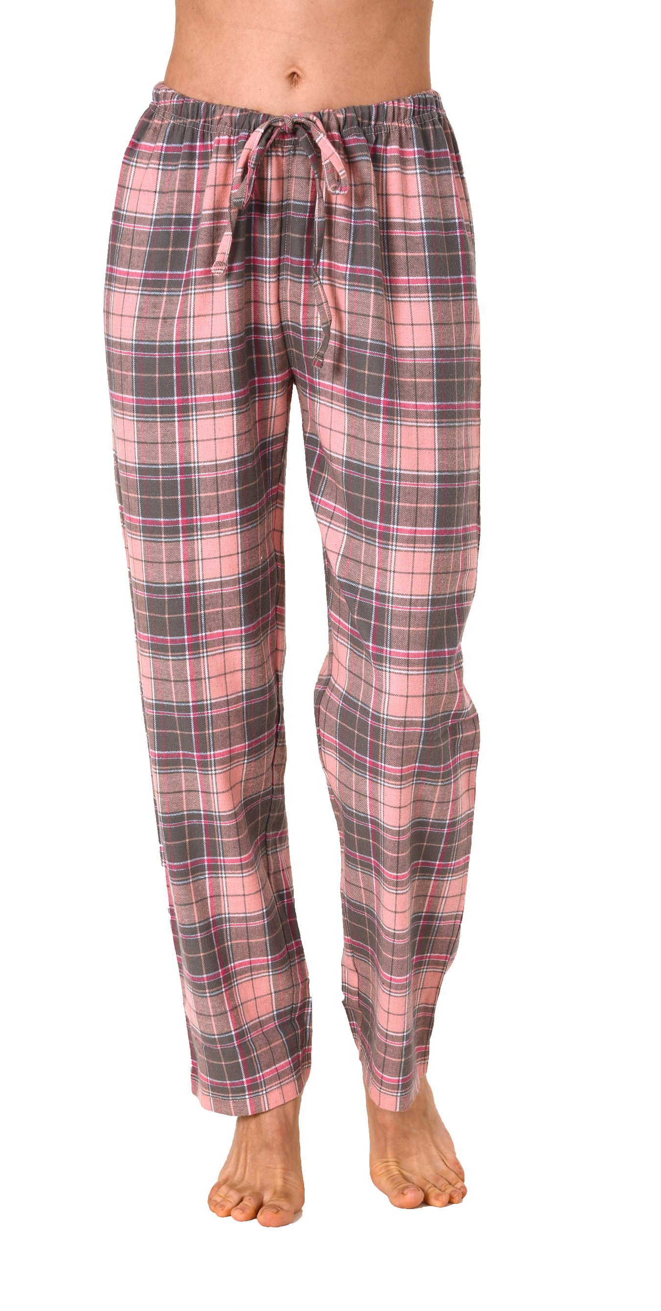 Dame Flanell Schlafanzug Hose kariert aus Baumwolle - ideal zum relaxen - 202 222 15 600