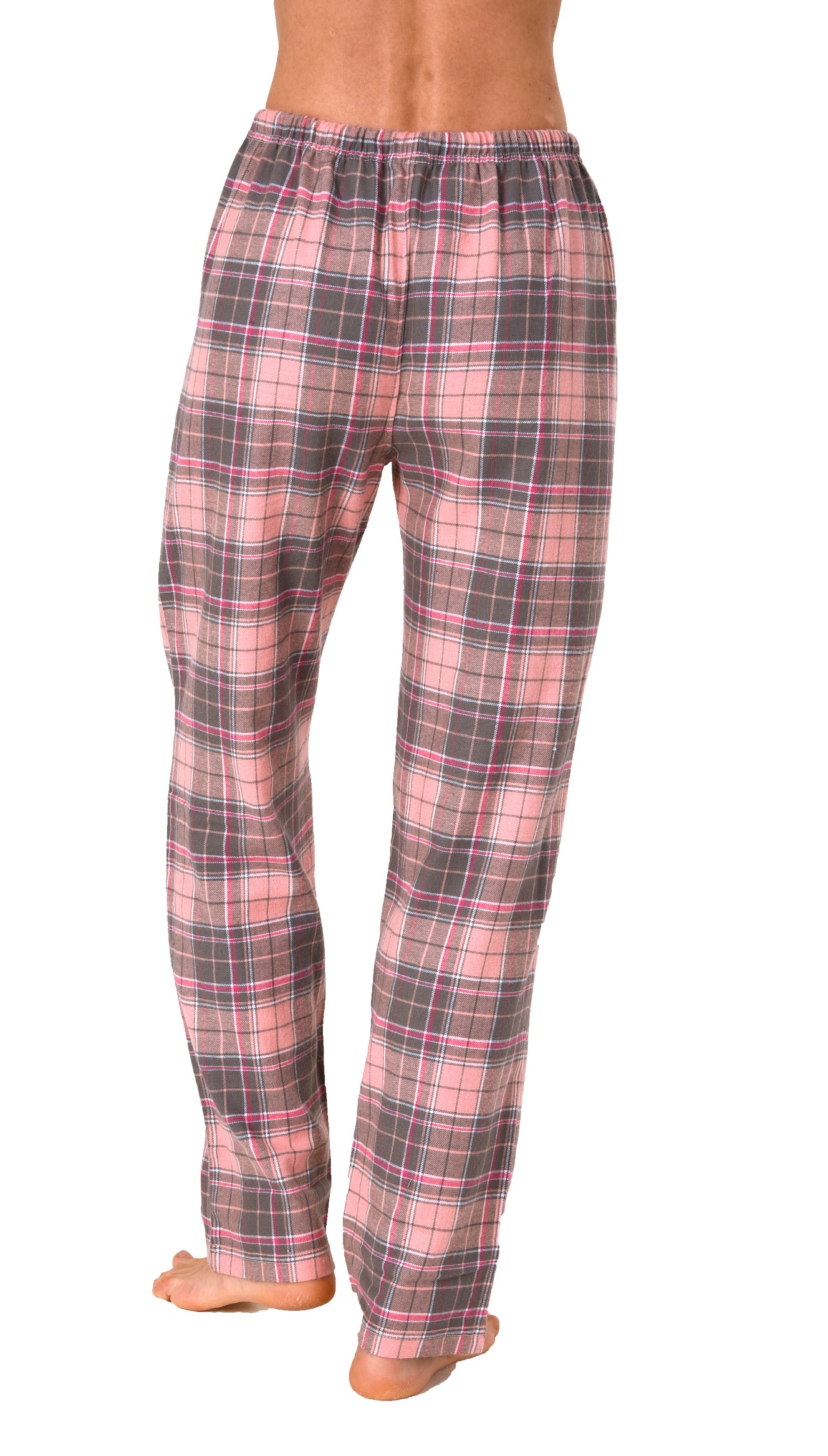 Dame Flanell Schlafanzug Hose kariert aus Baumwolle - ideal zum relaxen - 202 222 15 600