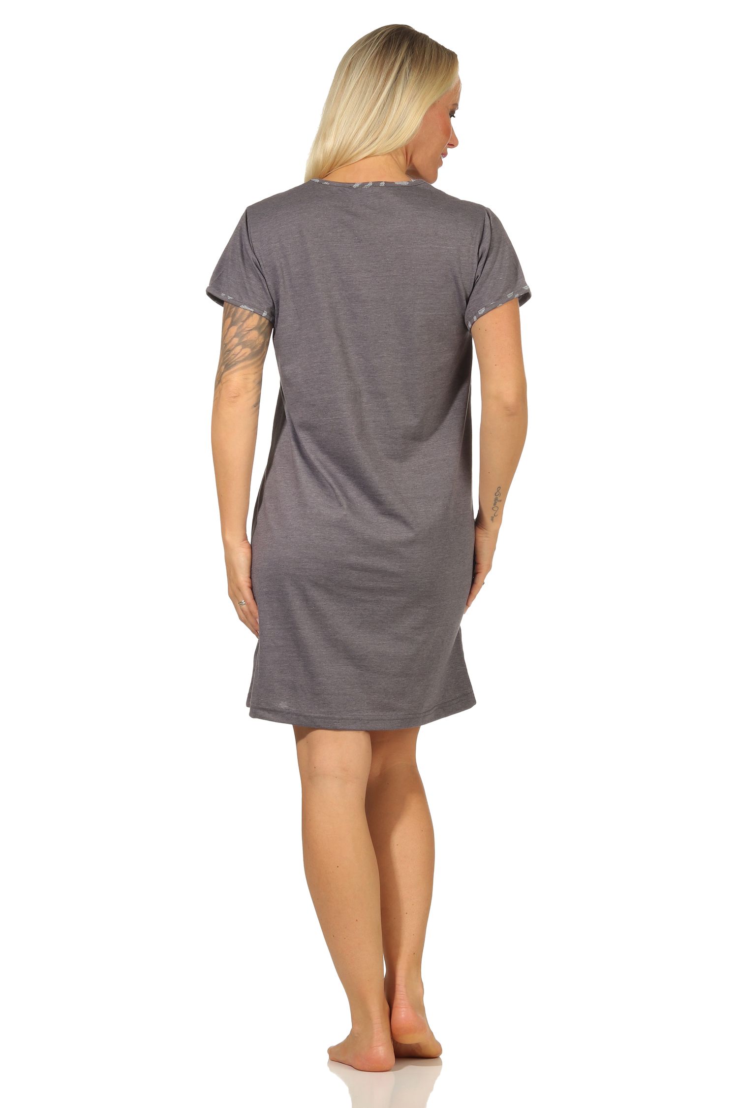 Damen kurzarm Nachthemd mit tollem Motiv - 67140