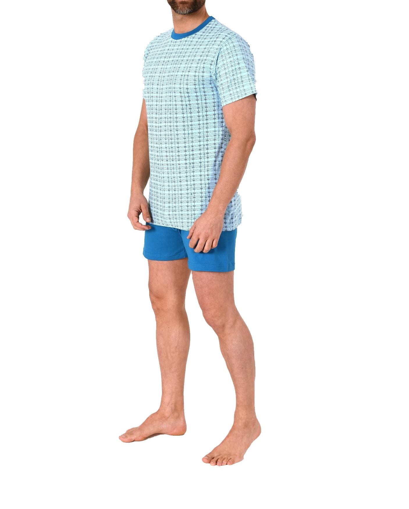 Herren kurzarm Schlafanzug Shorty Pyjama mit Rundhals in eleganter Optik - 122 105 10 811 Herren kurzarm Schlafanzug Shorty Pyjama mit Rundhals in eleganter Optik - 122 105 10 811