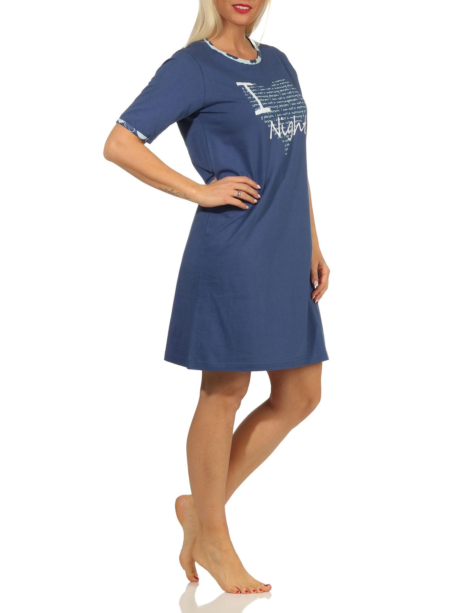 Cooles Damen kurzarm Nachthemd Bigshirt mit Herz Motiv - 122 214 10 603 Cooles Damen kurzarm Nachthemd Bigshirt mit Herz Motiv - 122 214 10 603