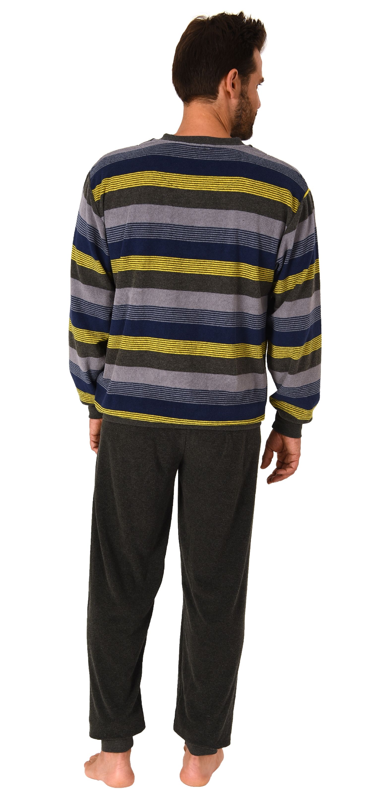 Elegant aussehender Herren Frottee Pyjama mit Bündchen - auch in Übergrössen - 212 93 746