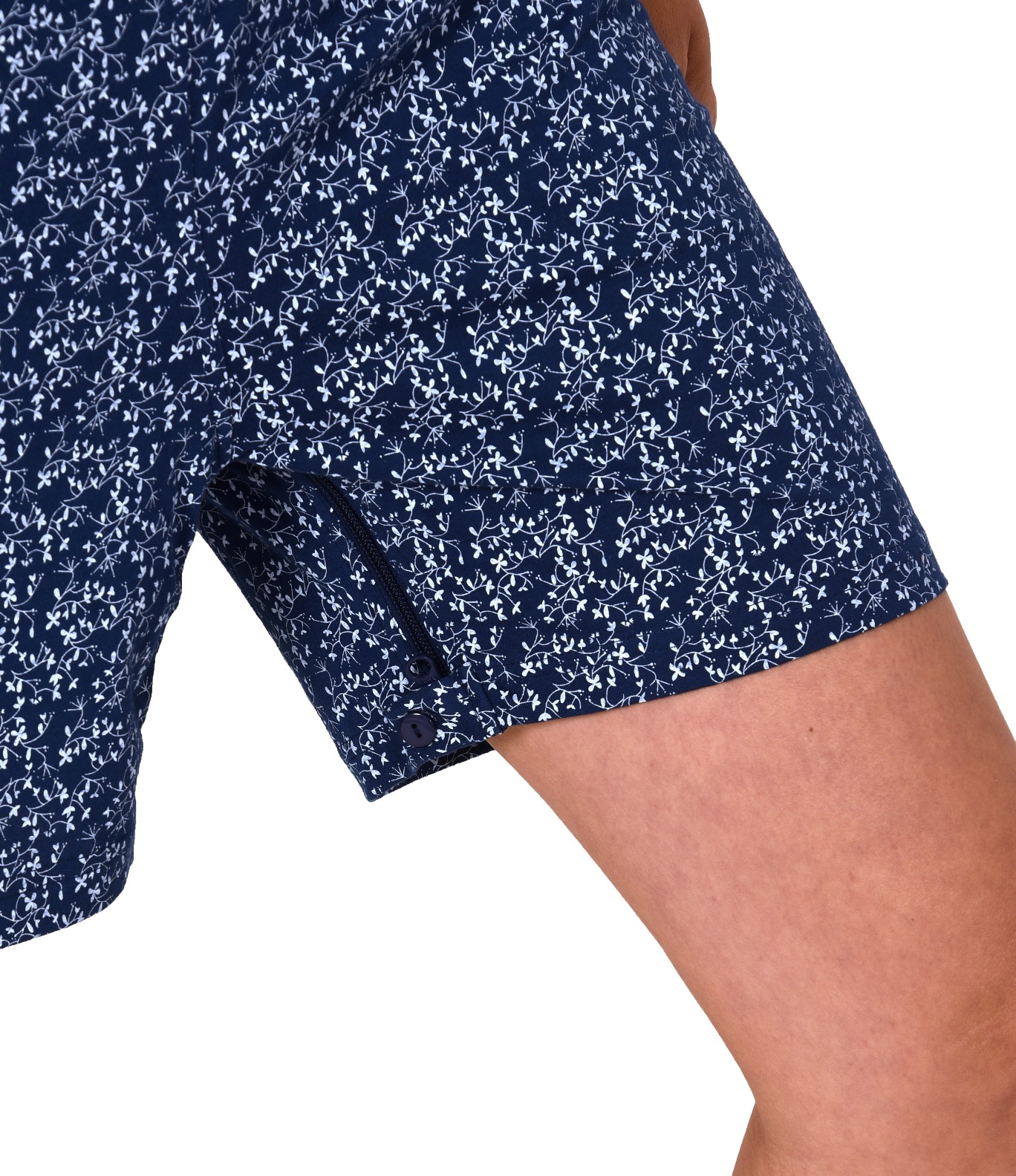 Damen Pflegeoverall kurzarm mit Reissverschluss am Rücken und am Bein - 181 271 90 881