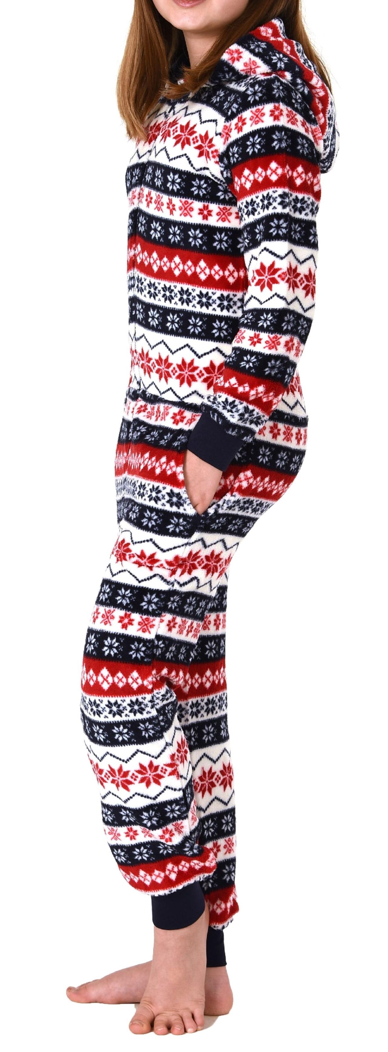 Mädchen Jumpsuit Overall Schlafanzug Pyjama in toller Norweger Optik - 202 467 97 959