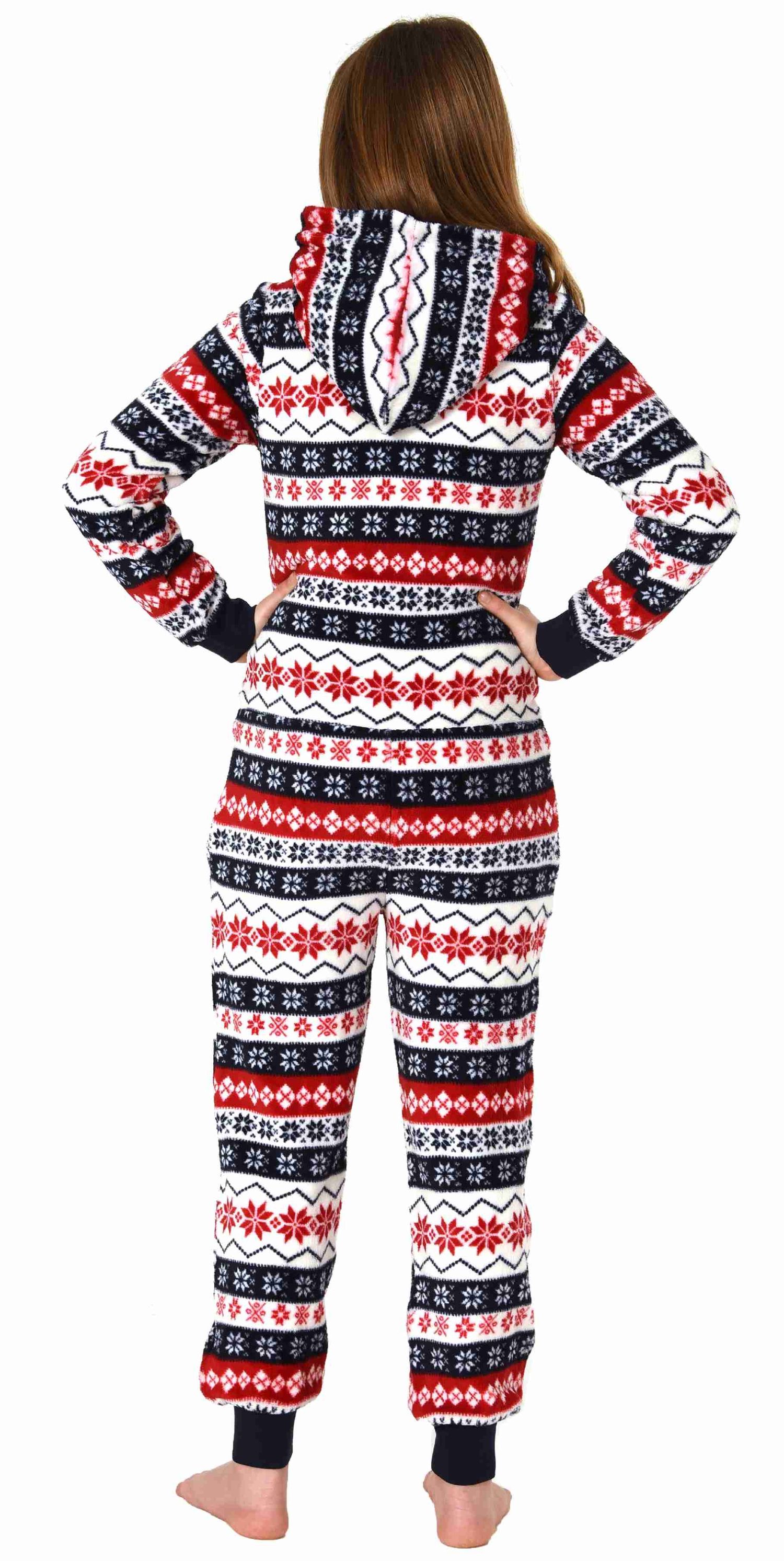 Mädchen Jumpsuit Overall Schlafanzug Pyjama in toller Norweger Optik - 202 467 97 959