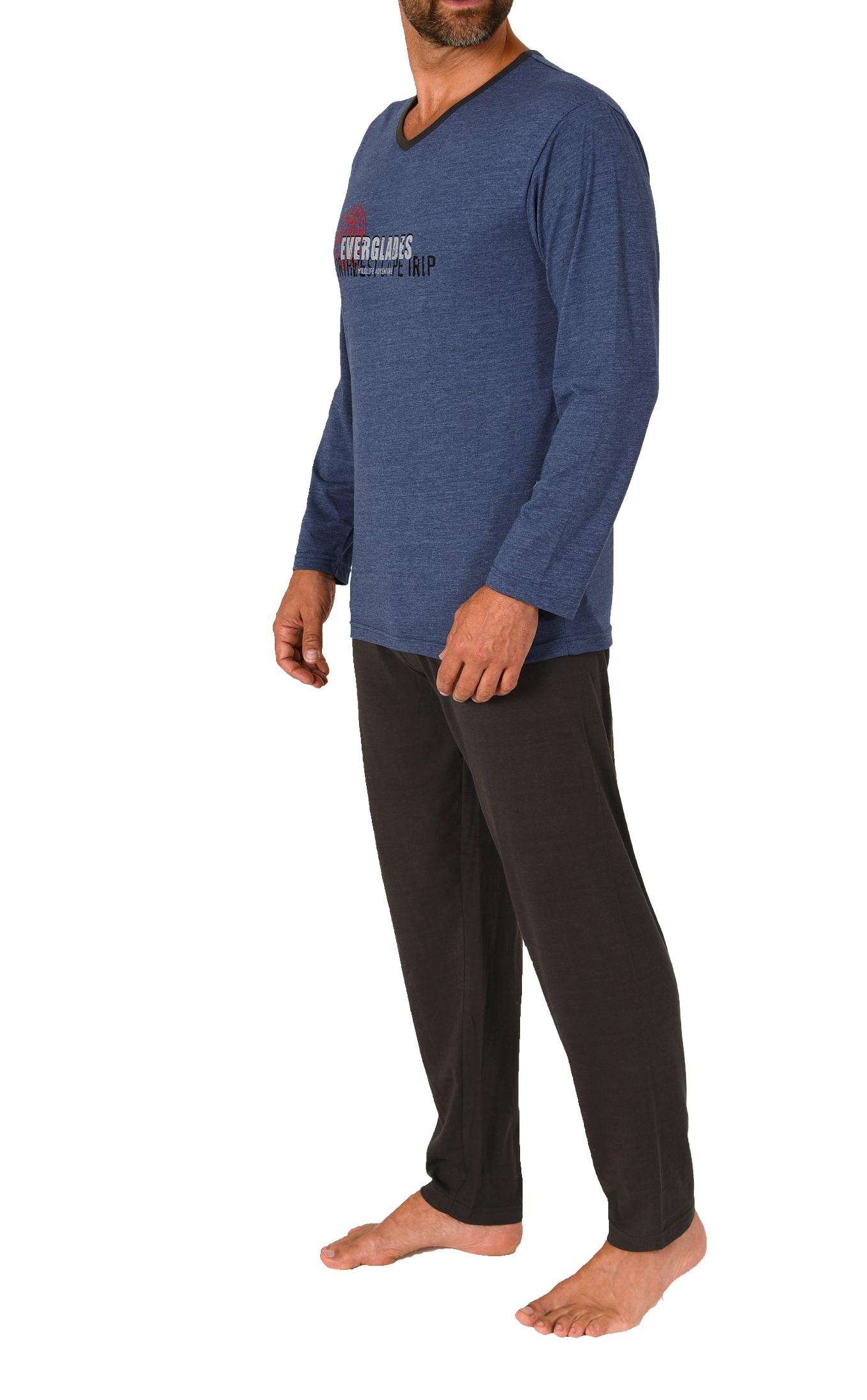 Herren Pyjama langarm Schlafanzug in toller melange Optik - 212 101 10 902 Herren Pyjama langarm Schlafanzug in toller melange Optik - 212 101 10 902