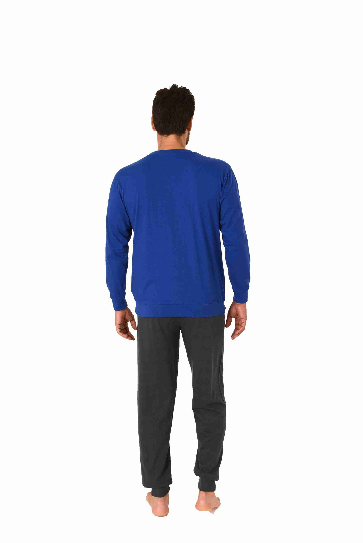 Herren Schlafanzug Pyjama langarm mit Bündchen und edlen Frontprint - 212 101 10 905 Herren Schlafanzug Pyjama langarm mit Bündchen und edlen Frontprint - 212 101 10 905