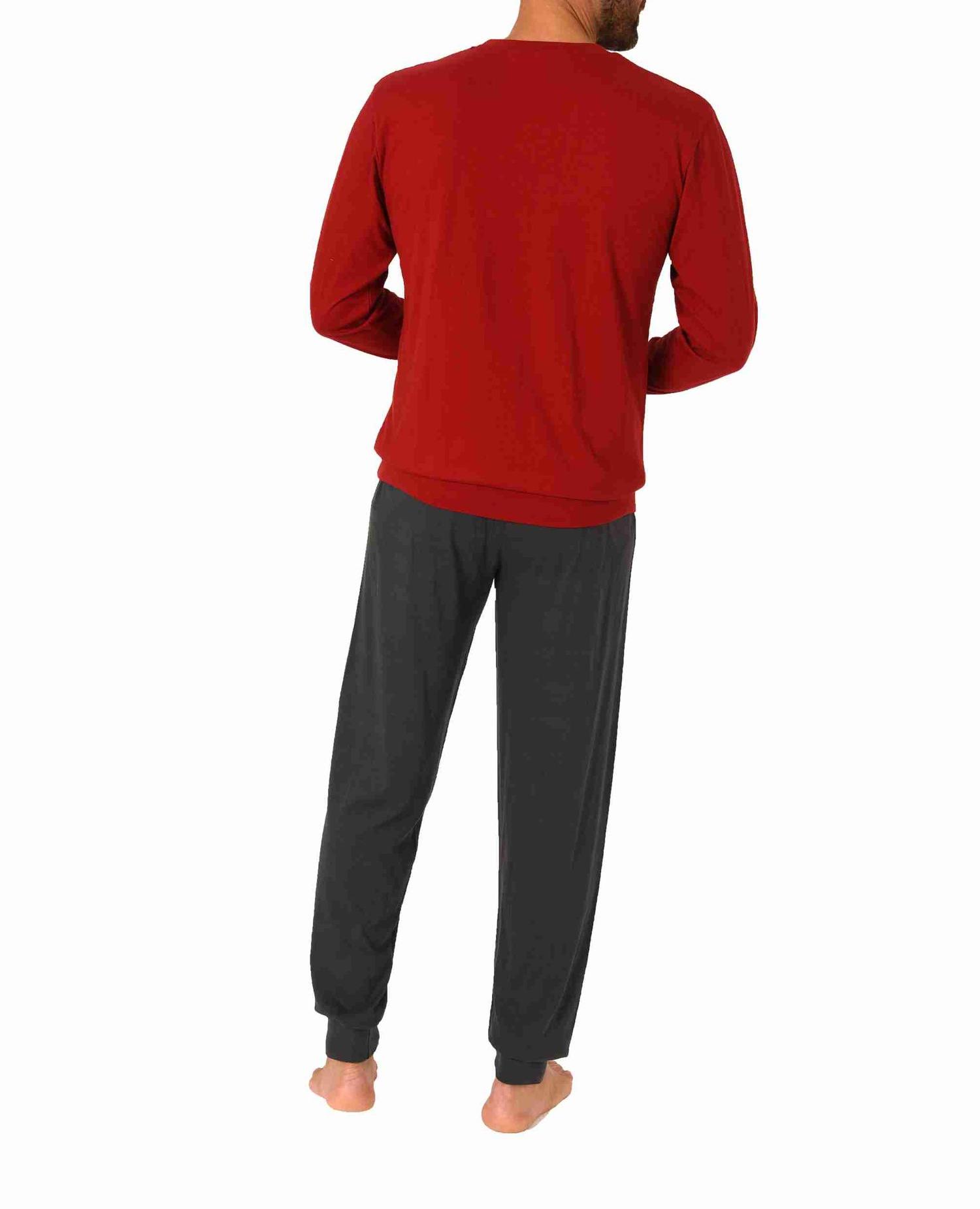 Herren Schlafanzug Pyjama langarm mit Bündchen und edlen Frontprint - 212 101 10 905 Herren Schlafanzug Pyjama langarm mit Bündchen und edlen Frontprint - 212 101 10 905