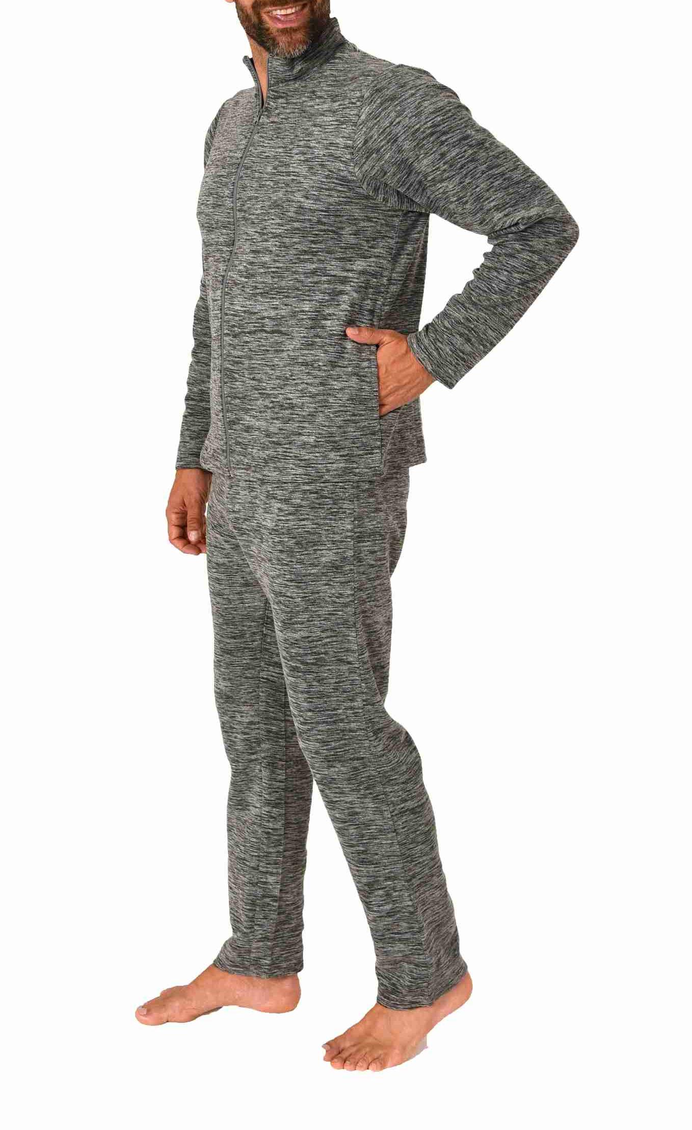 Eleganter Polarfleece Herren Hausanzug Trainingsanzug Freizeitanzug Jogginganzug