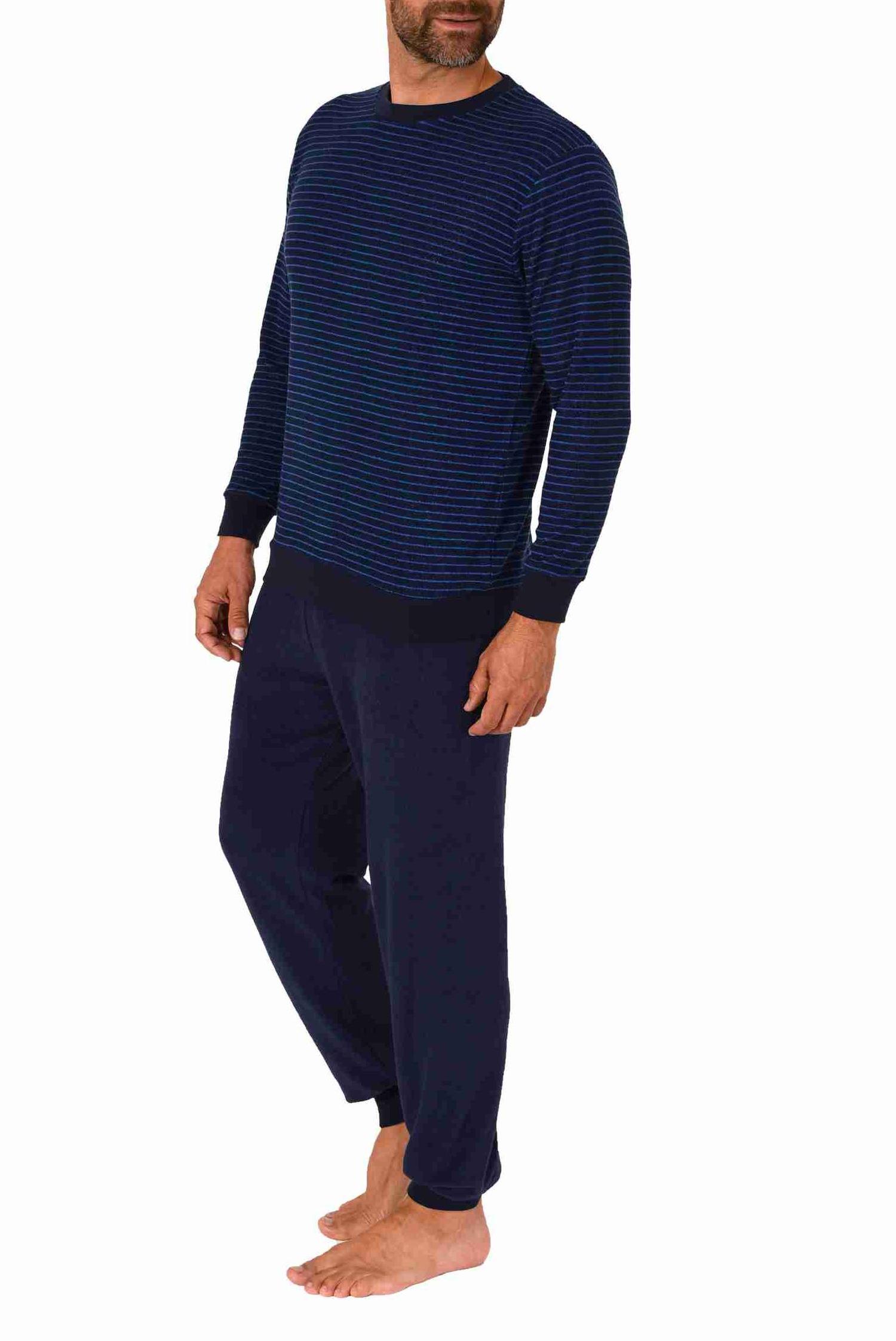 Herren langarm Frottee Pyjama Schlafanzug mit Bündchen - auch in Übergrössen - 222 13 803 Herren langarm Frottee Pyjama Schlafanzug mit Bündchen - auch in Übergrössen - 222 13 803