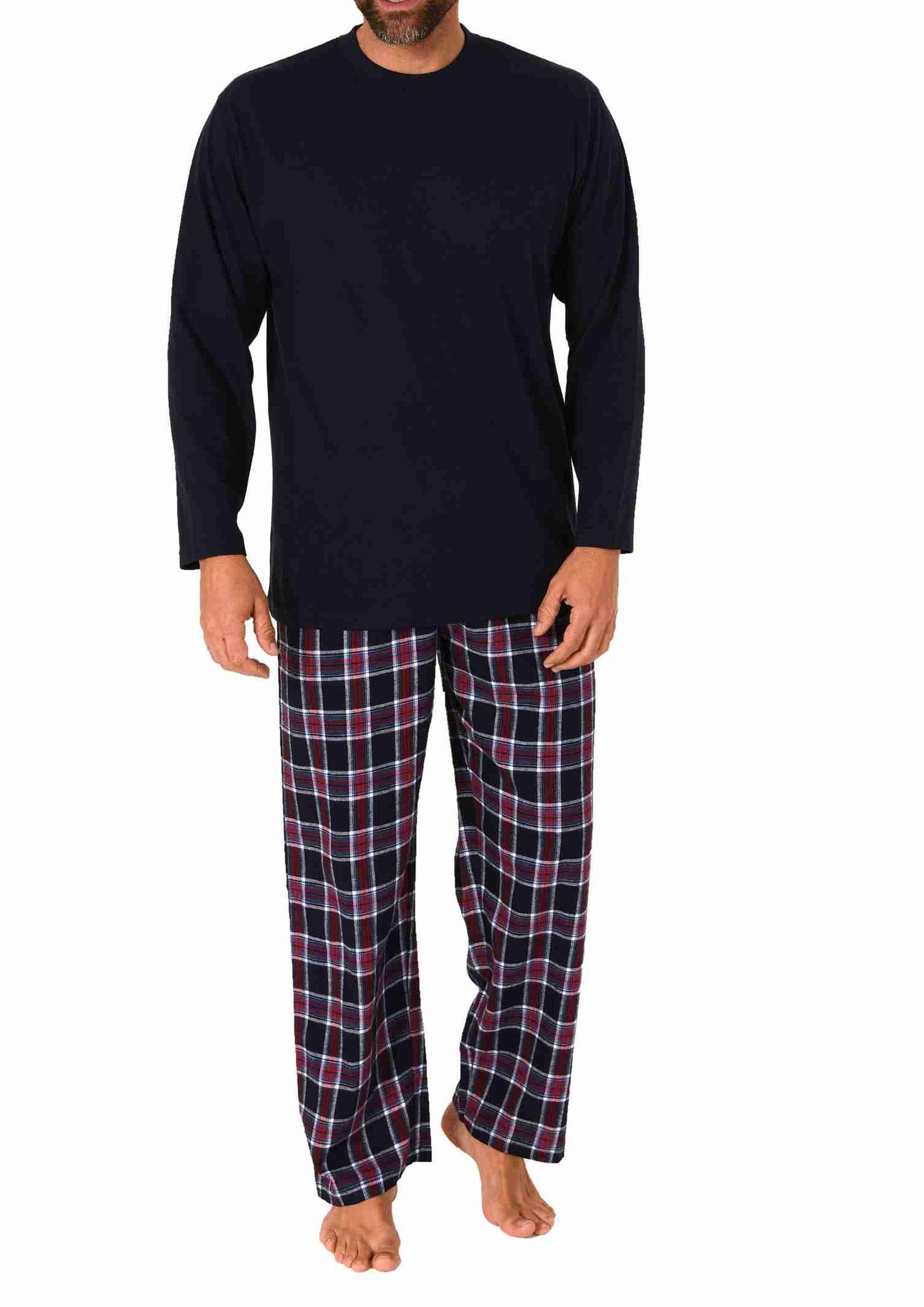Herren langarm Schlafanzug Pyjama mit karierter Flanell Hose - 222 101 10 873 Herren langarm Schlafanzug Pyjama mit karierter Flanell Hose - 222 101 10 873