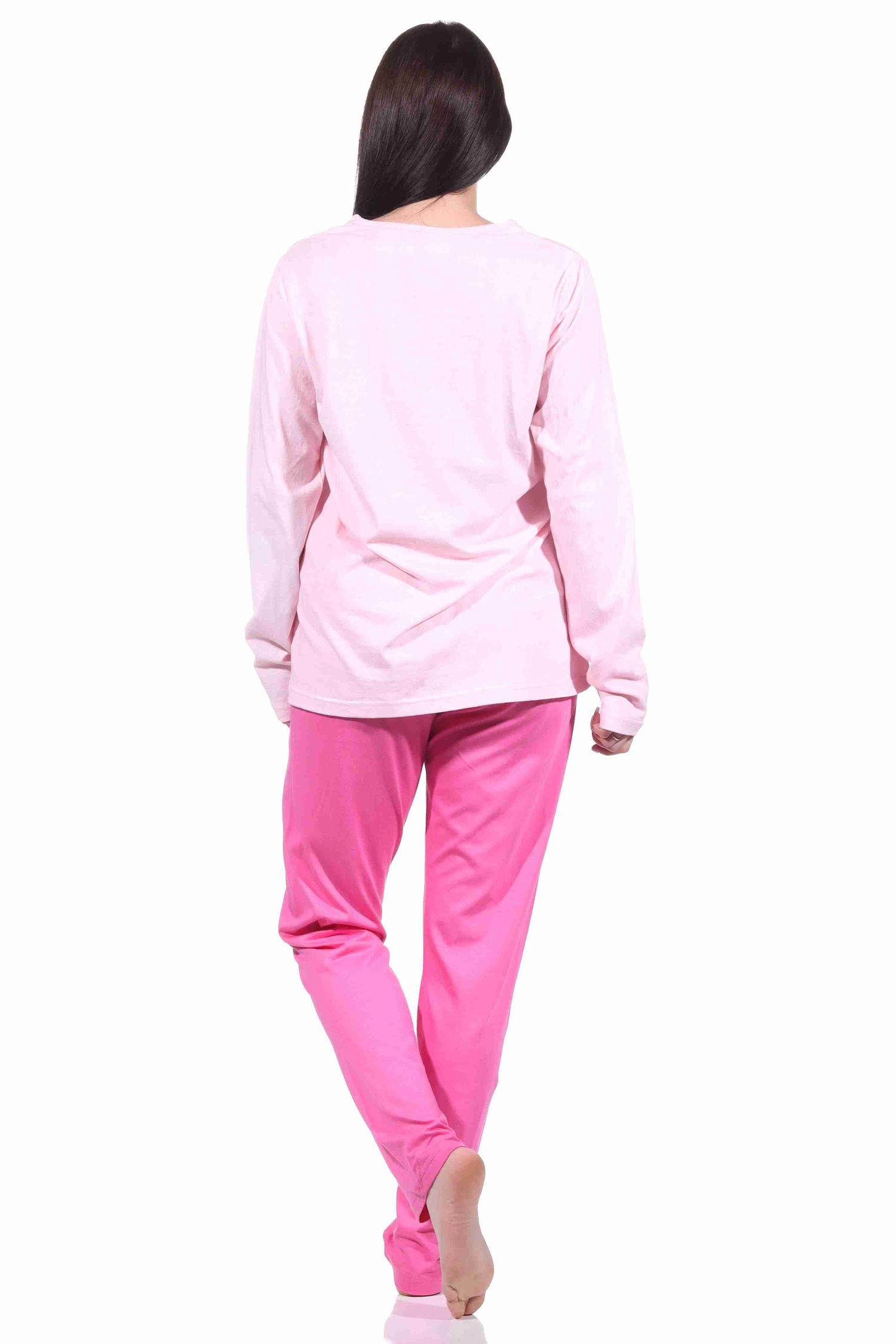 Damen Pyjama langarm Schlafanzug mit Herzmotiv - 212 201 10 904a Damen Pyjama langarm Schlafanzug mit Herzmotiv - 212 201 10 904a