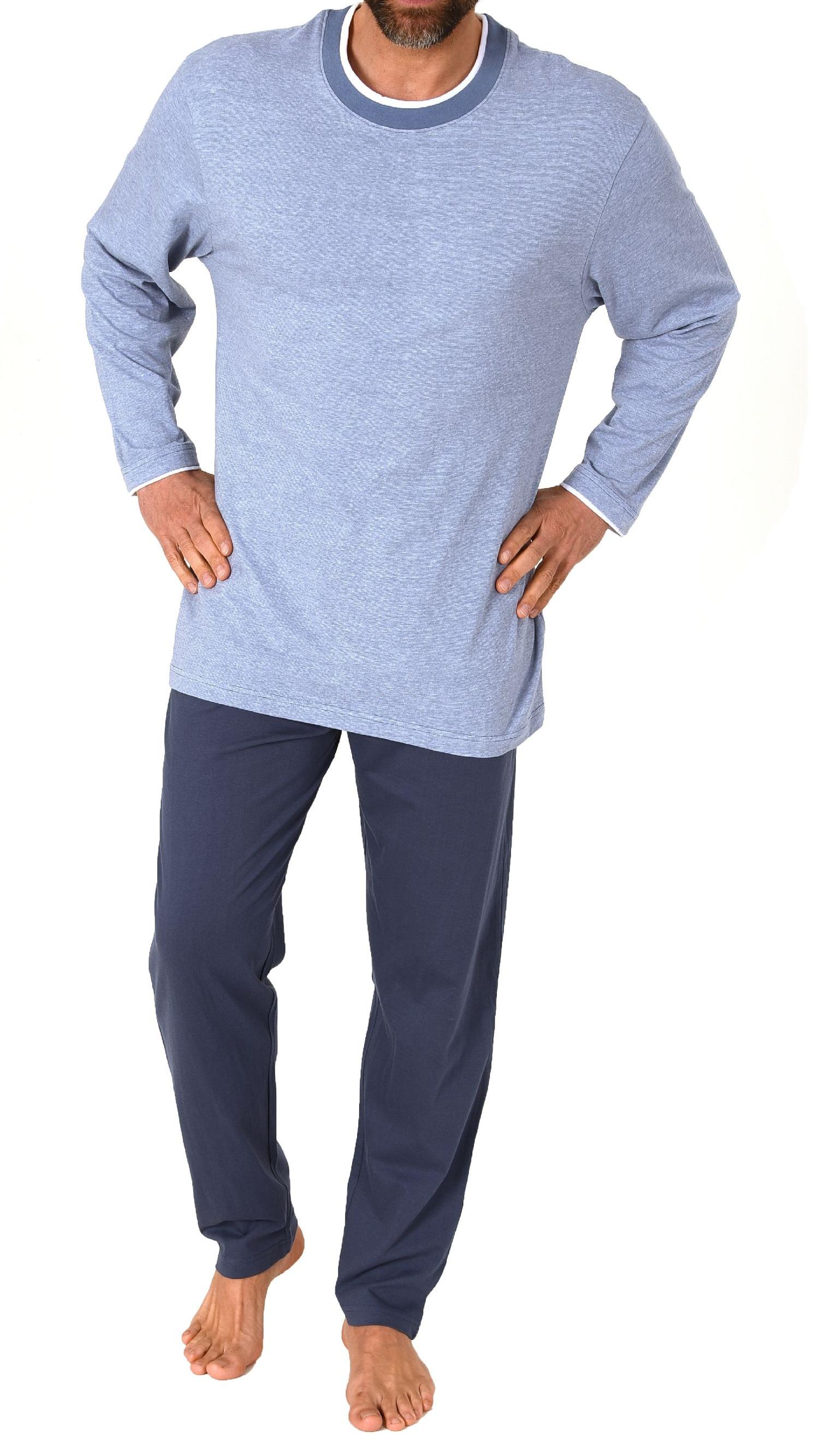 Herren langarm Schlafanzug Loungewear in chilliger Optik - auch in Übergrössen Herren langarm Schlafanzug Loungewear in chilliger Optik - auch in Übergrössen
