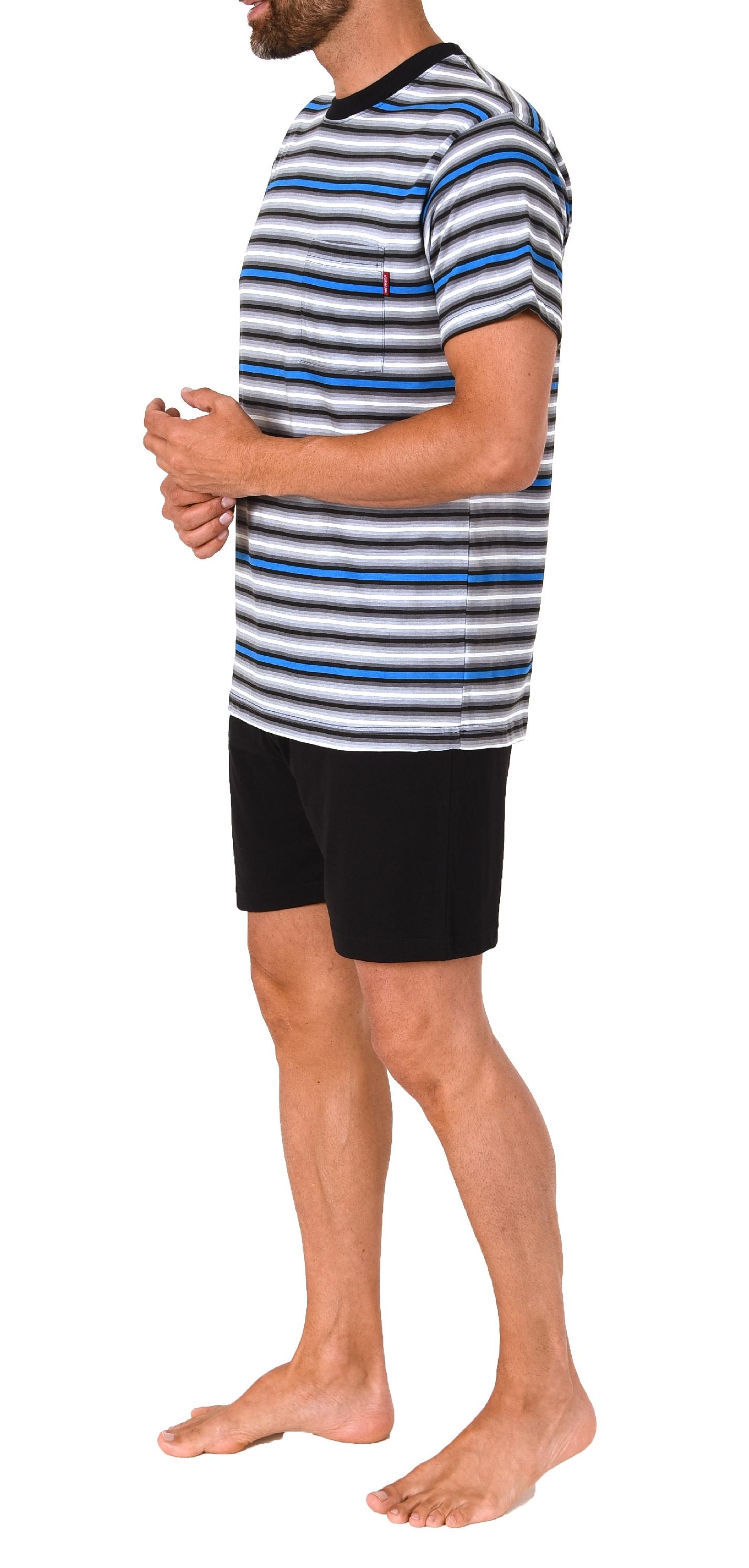 Herren kurzarm Schlafanzug Shorty Pyjama in lässiger Streifenoptik - 122 105 90 745 Herren kurzarm Schlafanzug Shorty Pyjama in lässiger Streifenoptik - 122 105 90 745