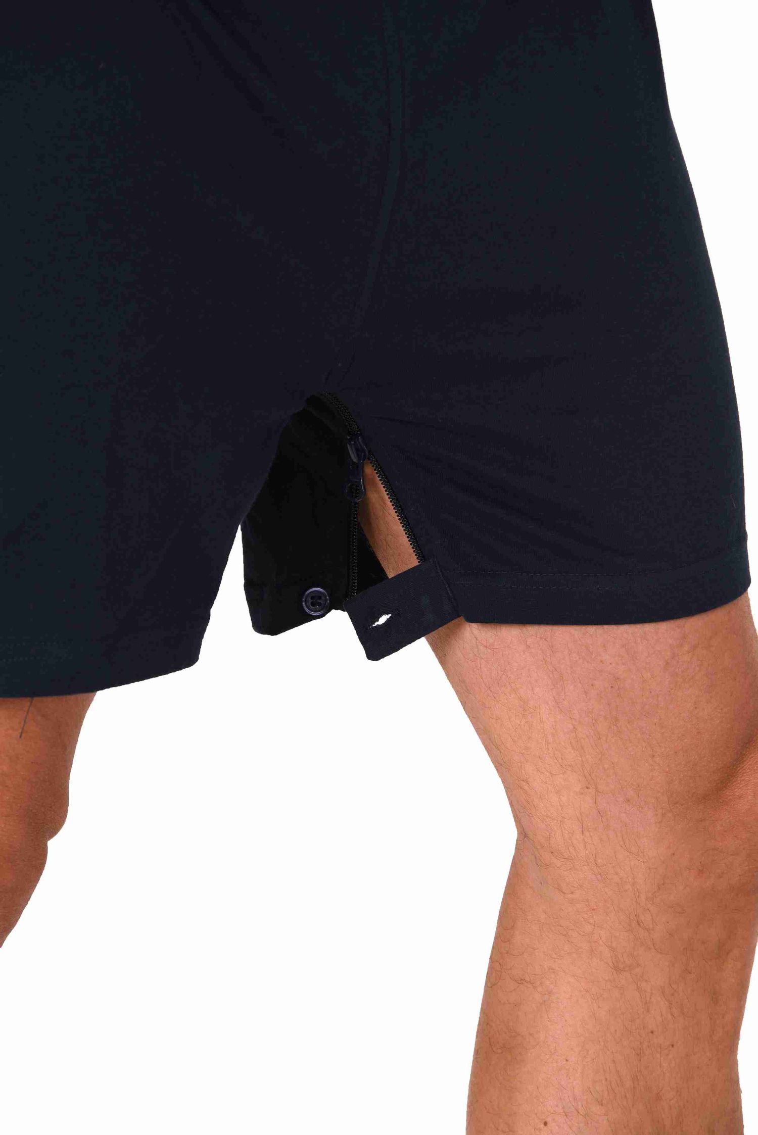 Herren Pflegeoverall kurzarm mit Reißverschluss am Rücken und Bein - 191 171 90 516
