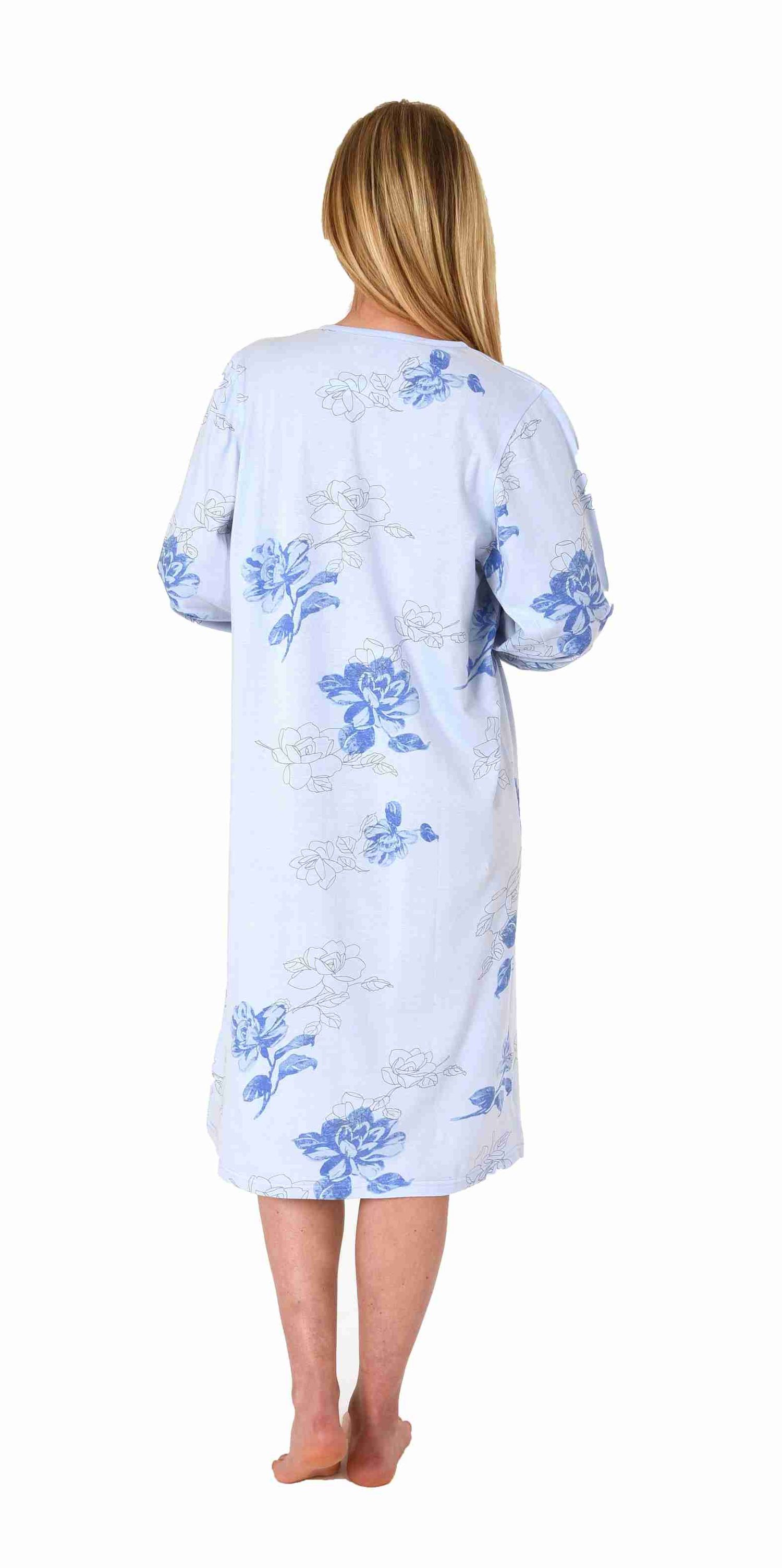 Elegantes frauliches Damen Nachthemd,105 cm Länge, Knopfleiste am Hals - 202 210 90 600 Elegantes frauliches Damen Nachthemd,105 cm Länge, Knopfleiste am Hals - 202 210 90 600