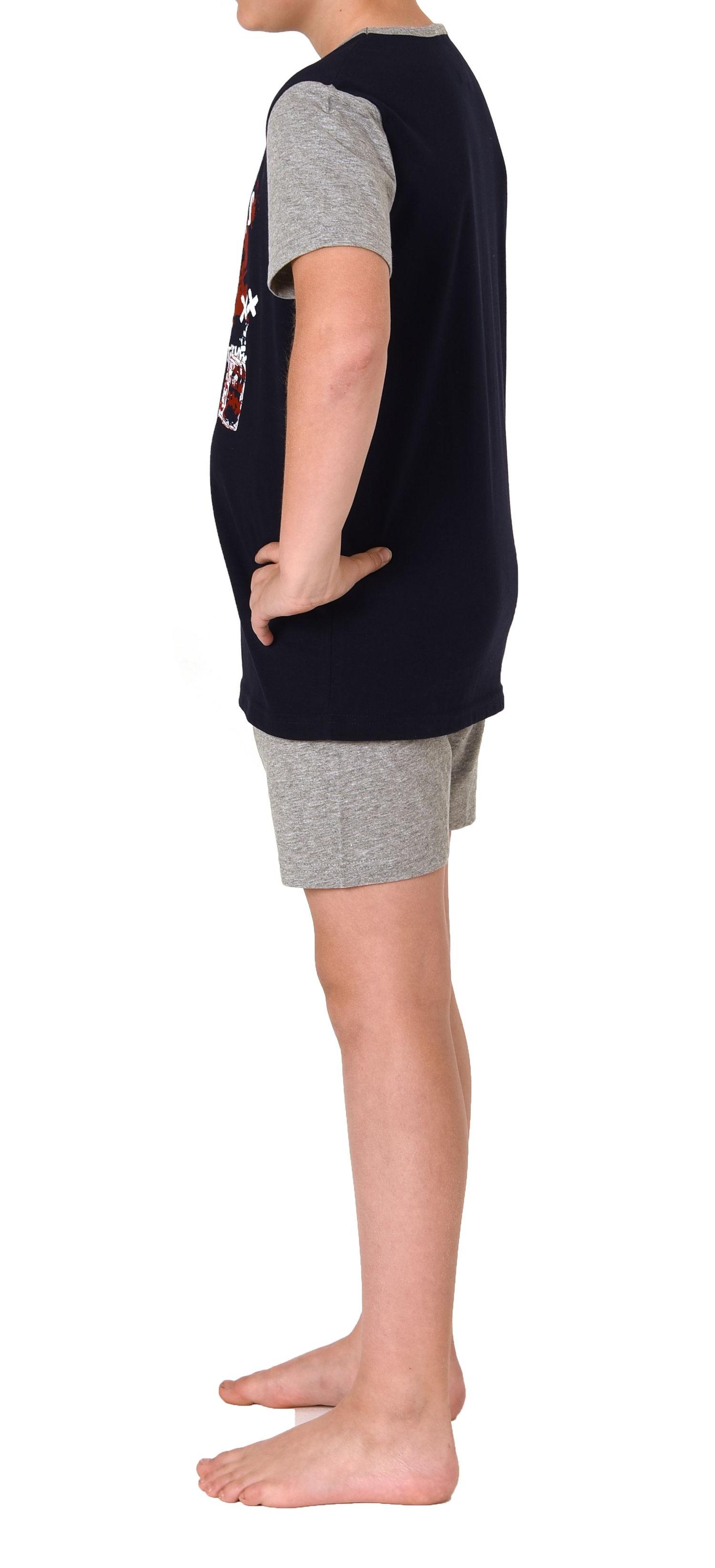 Lässiger Jungen Shorty Pyjama kurzarm mit Front-Print - 122 505 10 702 Lässiger Jungen Shorty Pyjama kurzarm mit Front-Print - 122 505 10 702