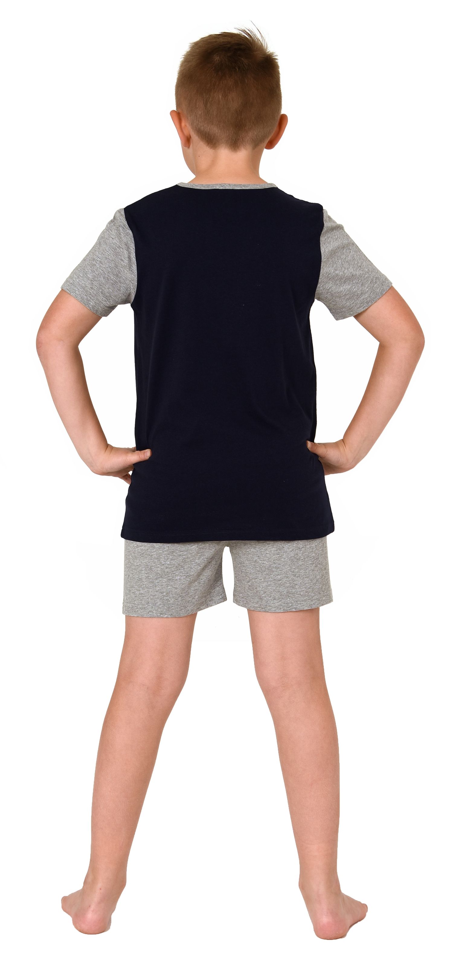 Lässiger Jungen Shorty Pyjama kurzarm mit Front-Print - 122 505 10 702 Lässiger Jungen Shorty Pyjama kurzarm mit Front-Print - 122 505 10 702