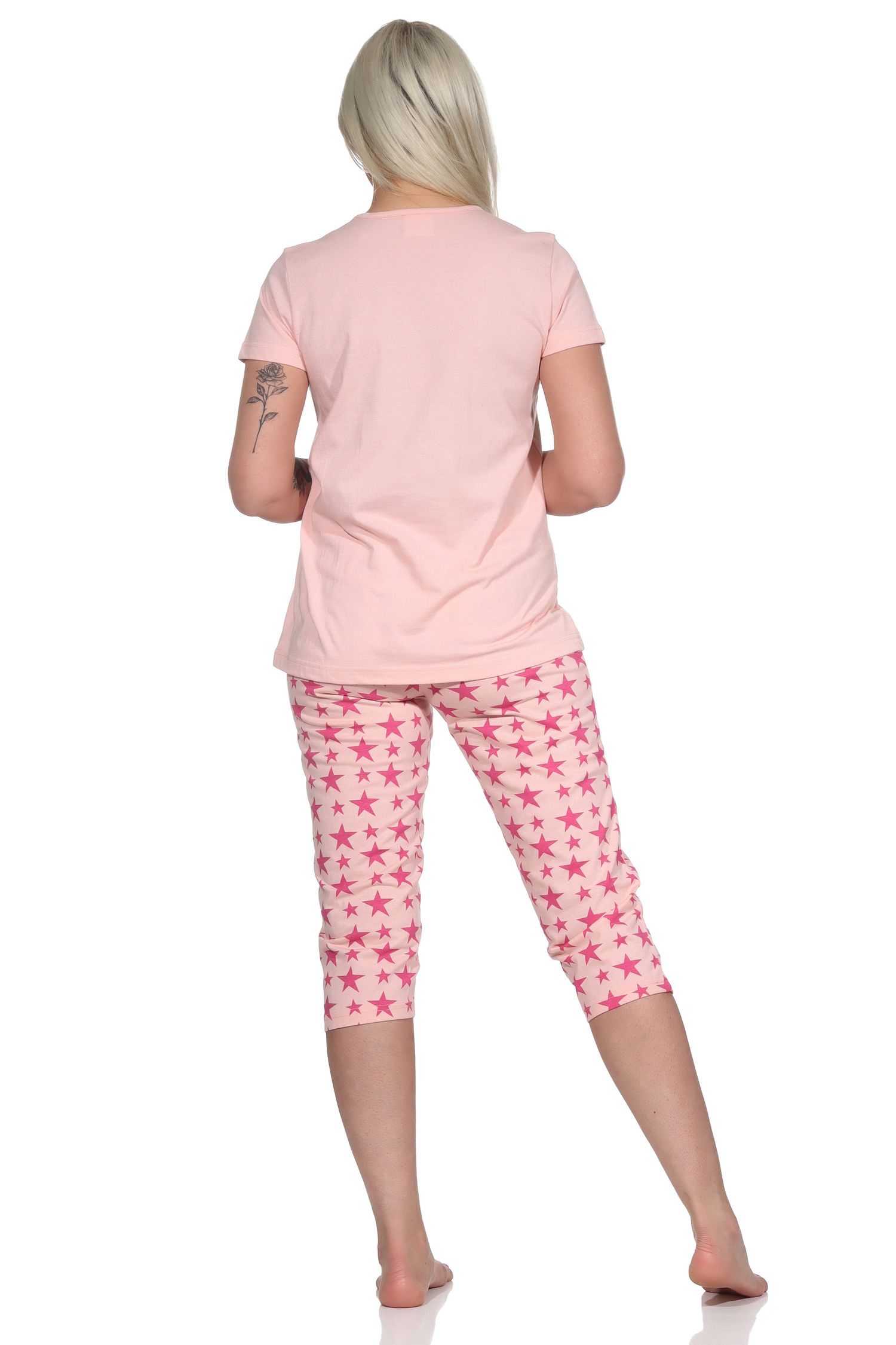 Damen Capri Pyjama, Schlafanzug mit Sternen - 112 204 10 735 Damen Capri Pyjama, Schlafanzug mit Sternen - 112 204 10 735