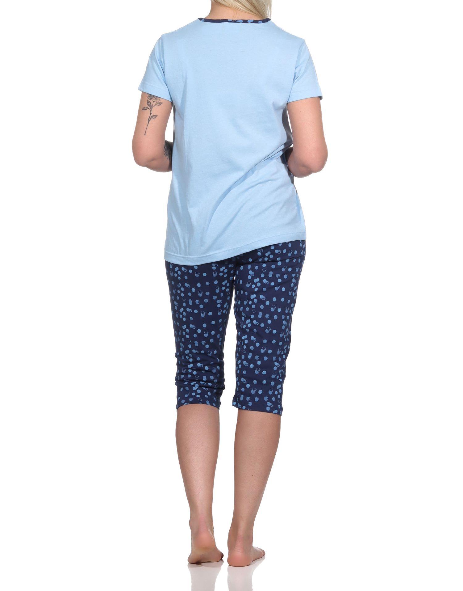 Damen Capri Pyjama, lässiger Schlafanzug "RELAX" - 122 204 10 757 Damen Capri Pyjama, lässiger Schlafanzug "RELAX" - 122 204 10 757