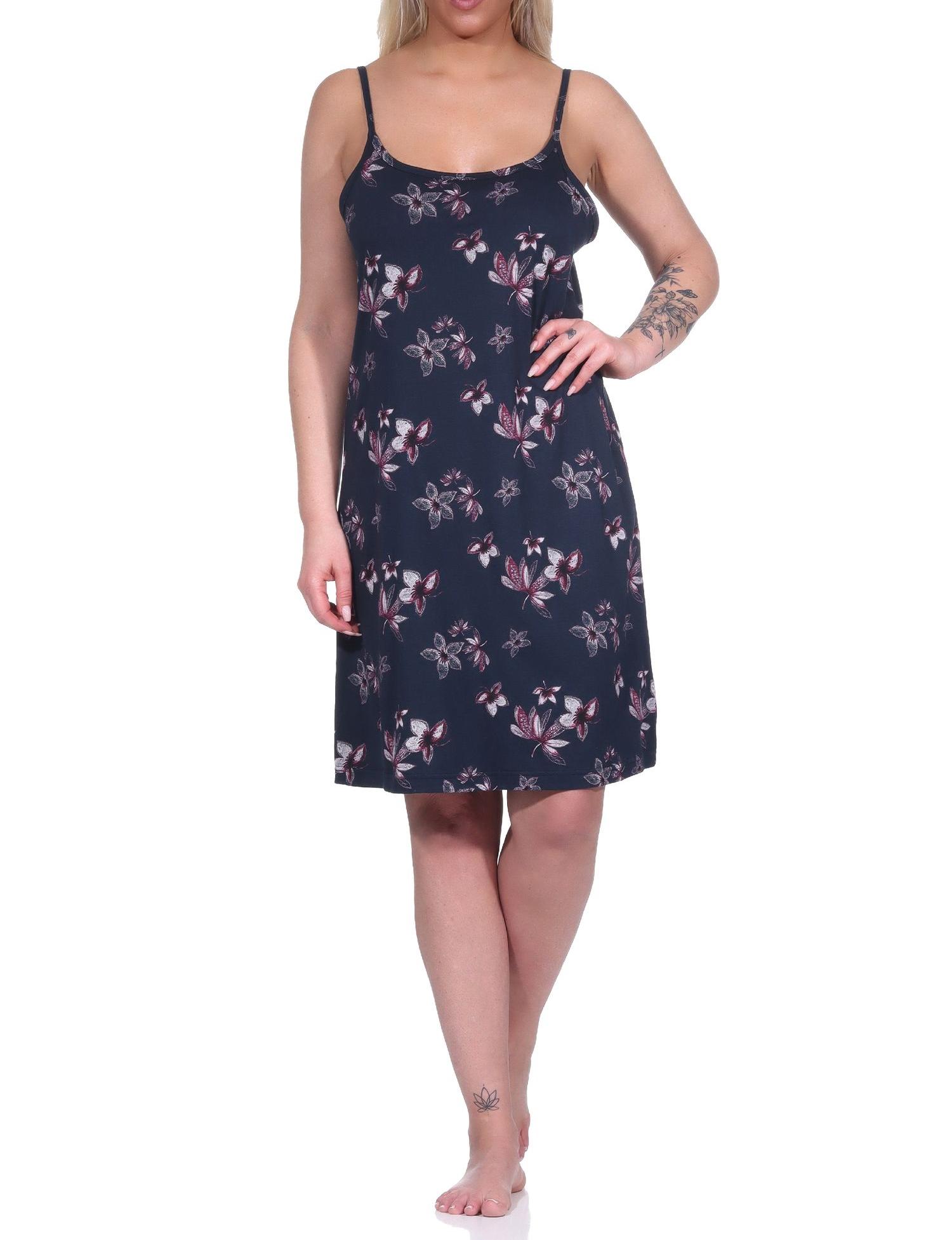 Damen Spaghetti Nachthemd in floralem Design - auch in Übergrössen Damen Spaghetti Nachthemd in floralem Design - auch in Übergrössen