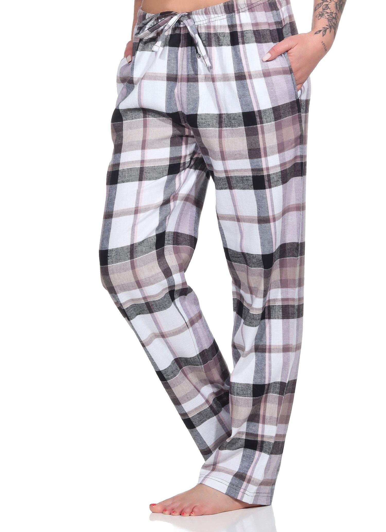 Damen Flanell Pyjama Hose, karierte Schlafanzug Hose lang - 281 222 95 243 Damen Flanell Pyjama Hose, karierte Schlafanzug Hose lang