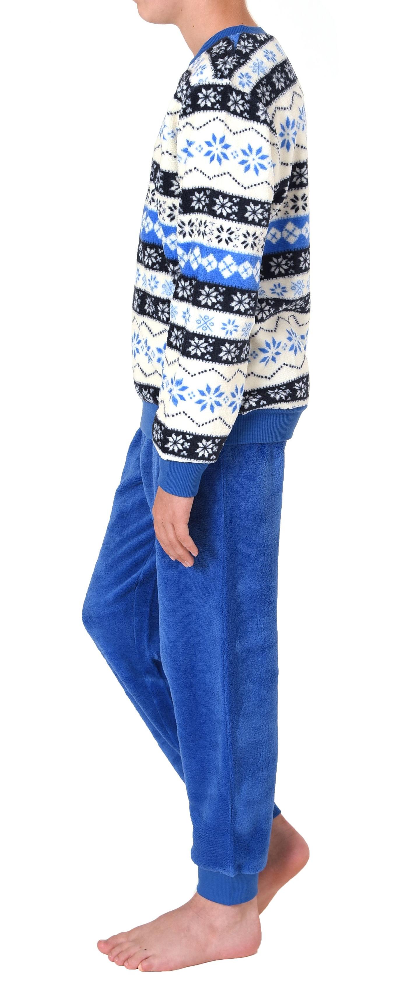 Kinder Unisex langarm Schlafanzug Pyjama mit Bündchen in Norweger Optik aus Coralfleece - 202 601 97 959 Kinder Unisex langarm Schlafanzug Pyjama mit Bündchen in Norweger Optik aus Coralfleece
