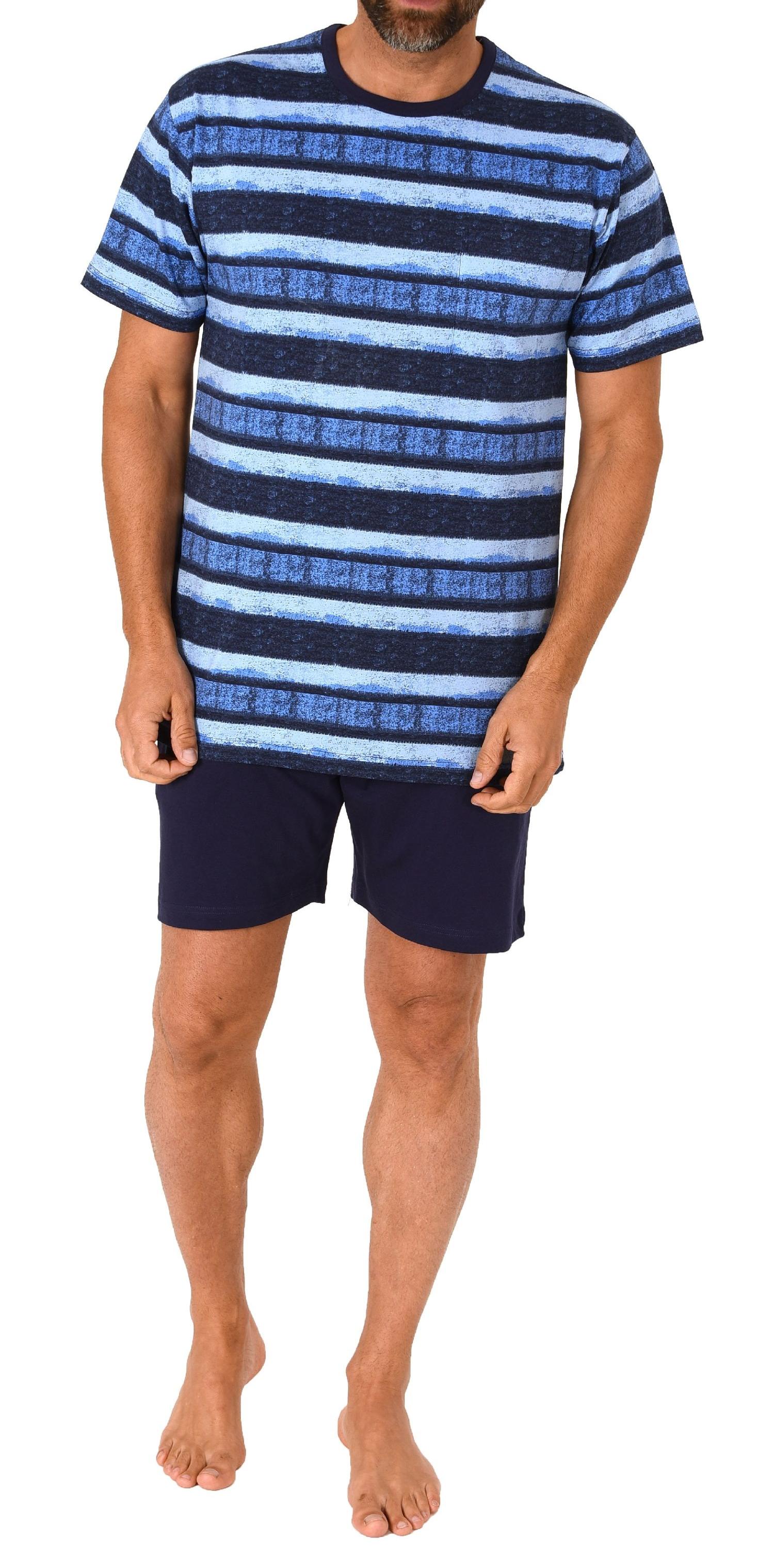 Normann Herren kurzarm Schlafanzug Shorty Pyjama in lässig anmutender Streifenoptik - 123 105 90 464 Normann Herren kurzarm Schlafanzug Shorty Pyjama in lässig anmutender Streifenoptik