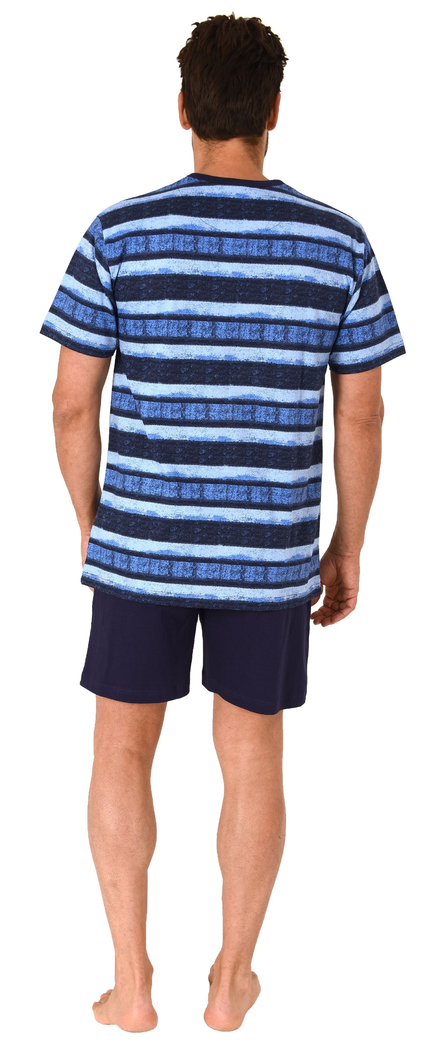 Normann Herren kurzarm Schlafanzug Shorty Pyjama in lässig anmutender Streifenoptik - 123 105 90 464 Normann Herren kurzarm Schlafanzug Shorty Pyjama in lässig anmutender Streifenoptik