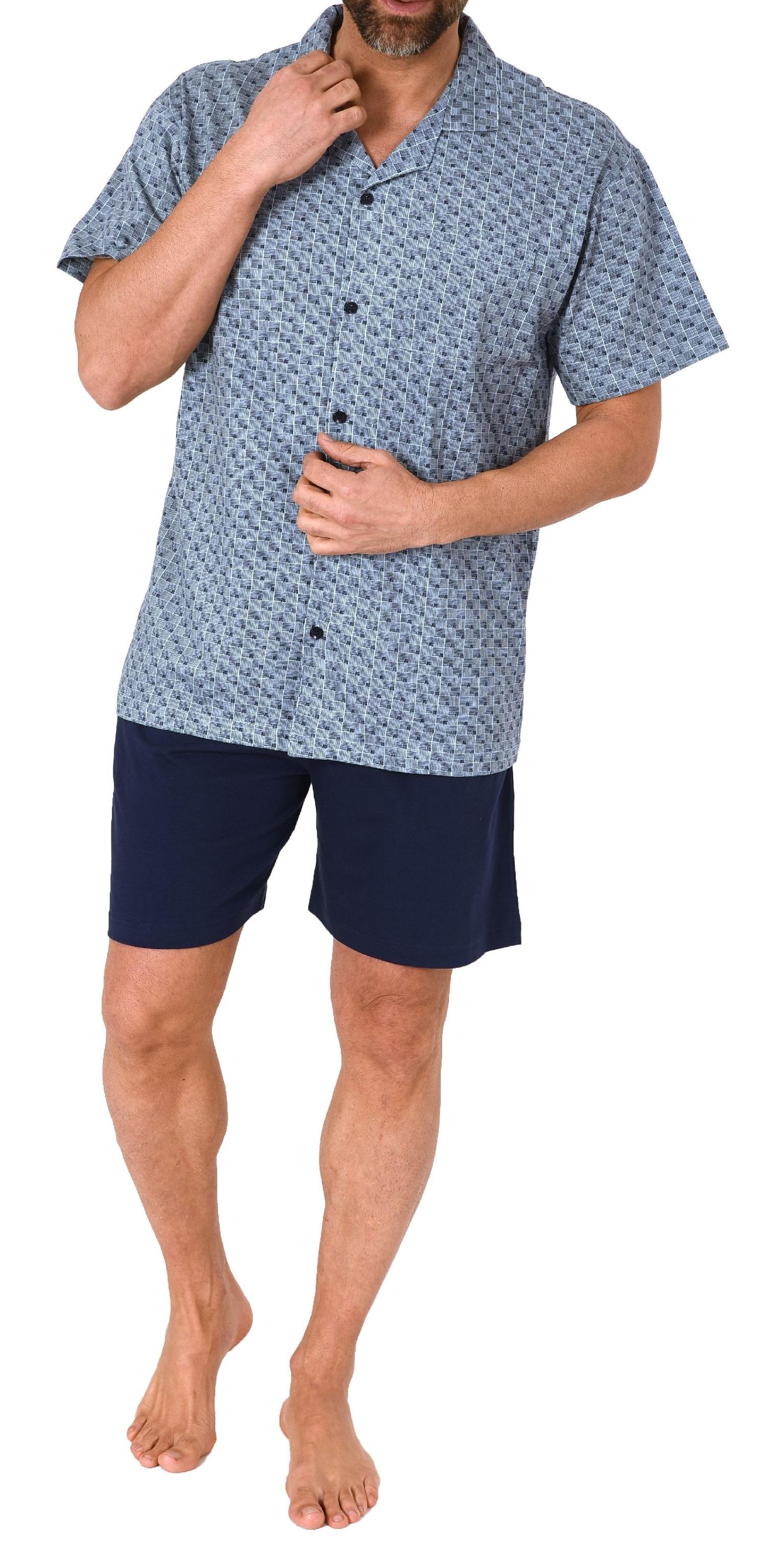 Normann Herren kurzarm Schlafanzug Shorty Pyjama zum durchknöpfen, auch in Übergrössen Normann Herren kurzarm Schlafanzug Shorty Pyjama zum durchknöpfen, auch in Übergrössen