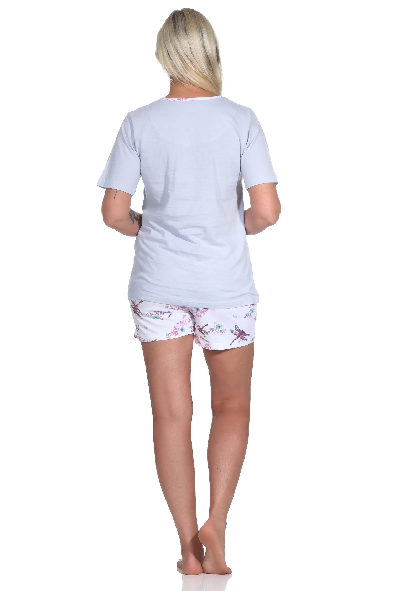 Normann Damen kurzarm Schlafanzug Shorty Pyjama in floralem Alloverprint - 123 205 90 212 Normann Damen kurzarm Schlafanzug Shorty Pyjama in floralem Alloverprint