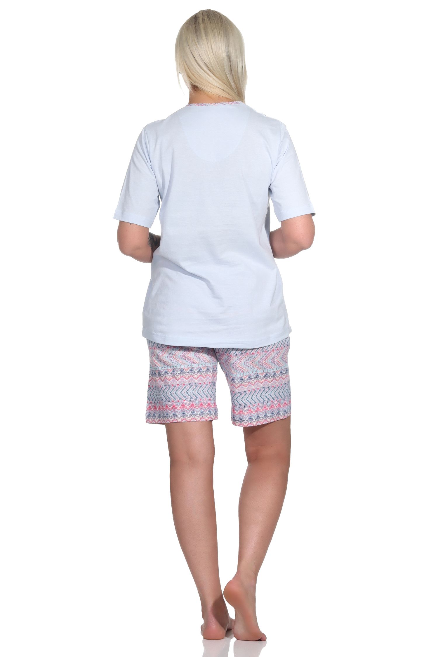 Normann Damen kurzarm Schlafanzug Shorty Pyjama im Ethnolook - auch in Übergrössen - 123 205 90 226 Normann Damen kurzarm Schlafanzug Shorty Pyjama im Ethnolook - auch in Übergrössen