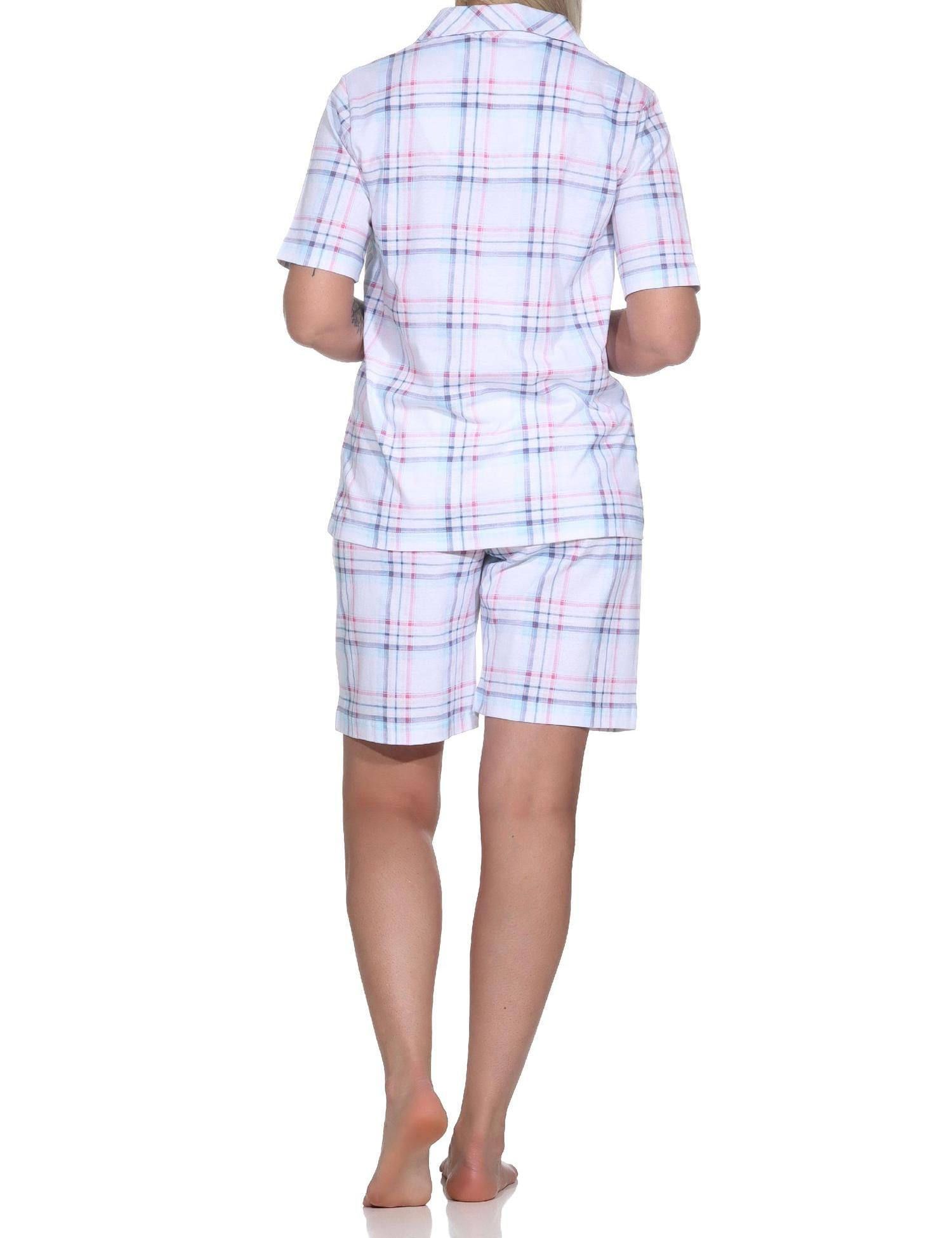 Normann Damen kurzarm Pyjama Shorty aus Jersey zum durchknöpfen - auch in Übergrössen - 123 205 90 446 Normann Damen kurzarm Pyjama Shorty aus Jersey zum durchknöpfen - auch in Übergrössen