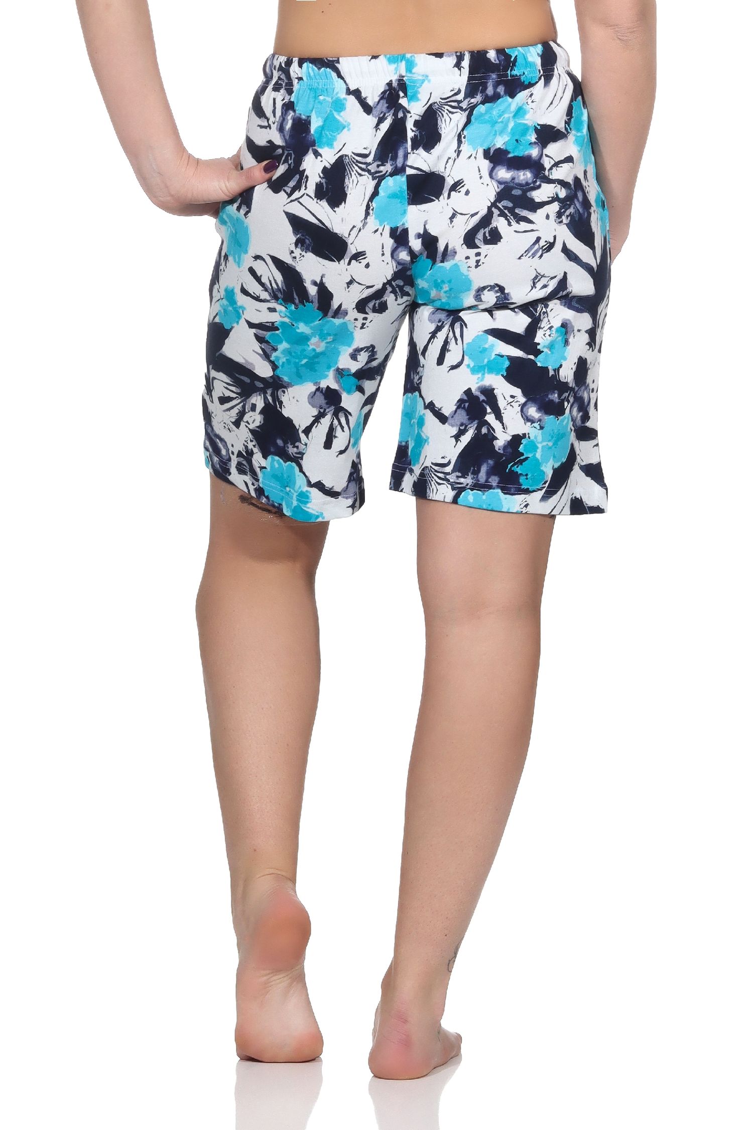 Damen Shorty Schlafanzug Hose kurz - Mix & Match – florale Optik - perfekt zu kombinieren - 123 224 90 904 Damen Shorty Schlafanzug Hose kurz - Mix & Match – florale Optik - perfekt zu kombinieren