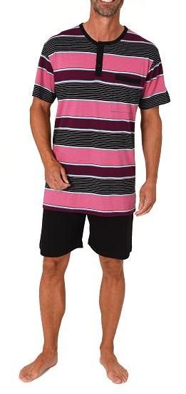 Normann Herren kurzarm Schlafanzug Shorty Pyjama in toller Streifenoptik Normann Herren kurzarm Schlafanzug Shorty in toller Streifenoptik - auch in Übergrösse