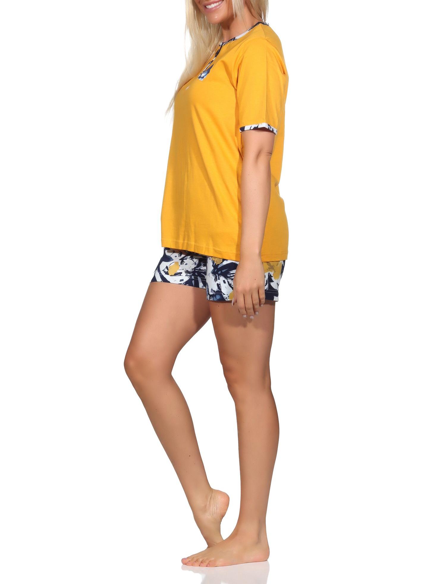 Normann Damen kurzarm Shorty Schlafanzug Pyjama in tollem Design, auch in Übergrössen - 102 205 90 665v Normann Damen kurzarm Shorty Schlafanzug Pyjama in tollem Design, auch in Übergrössen