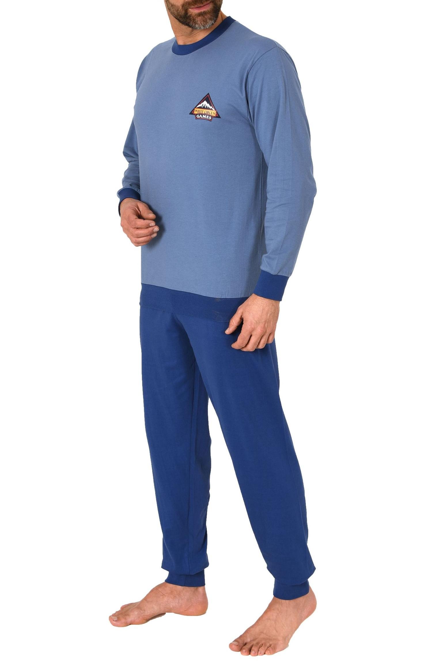 Lässiger Herren langarm Schlafanzug Homewear mit Bündchen Pyjama Hausanzug Lässiger Herren langarm Schlafanzug Homewear mit Bündchen Pyjama Hausanzug