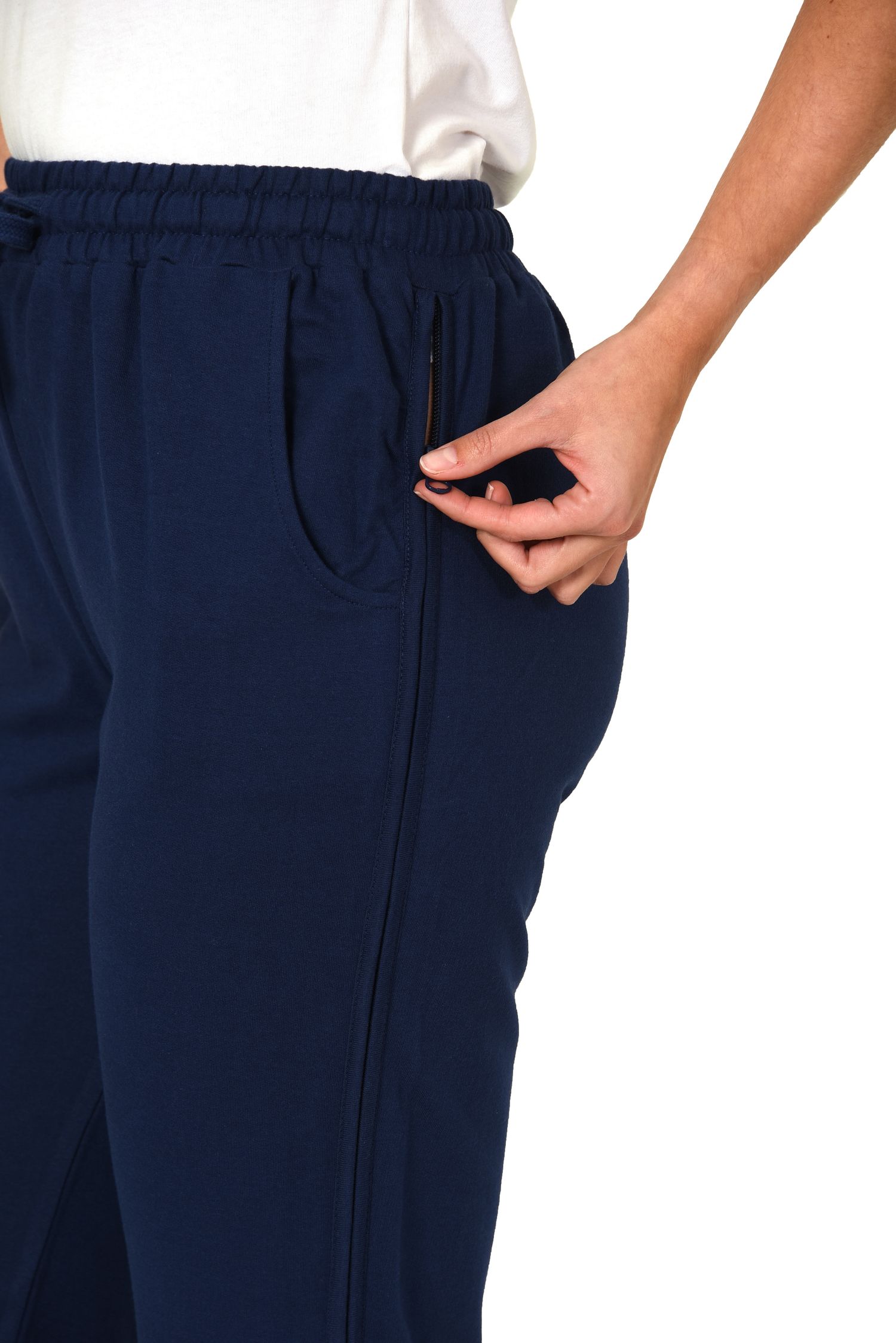 Damen Rehahose mit seitlichen Reißverschluß Jogginghose für Reha, Physio, Gipsbein