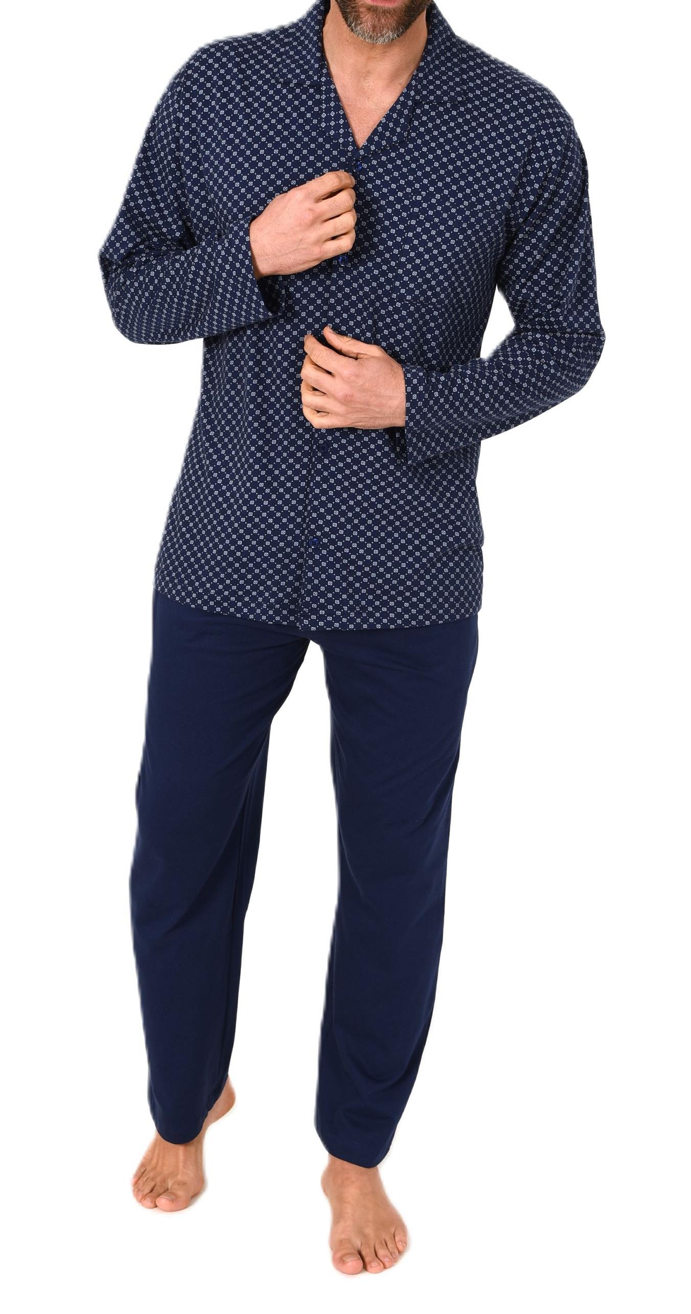 Normann Herren Langarm Schlafanzug Pyjama zum durchknöpfen, auch in Übergrössen Normann Herren Langarm Schlafanzug Pyjama zum durchknöpfen, auch in Übergrössen