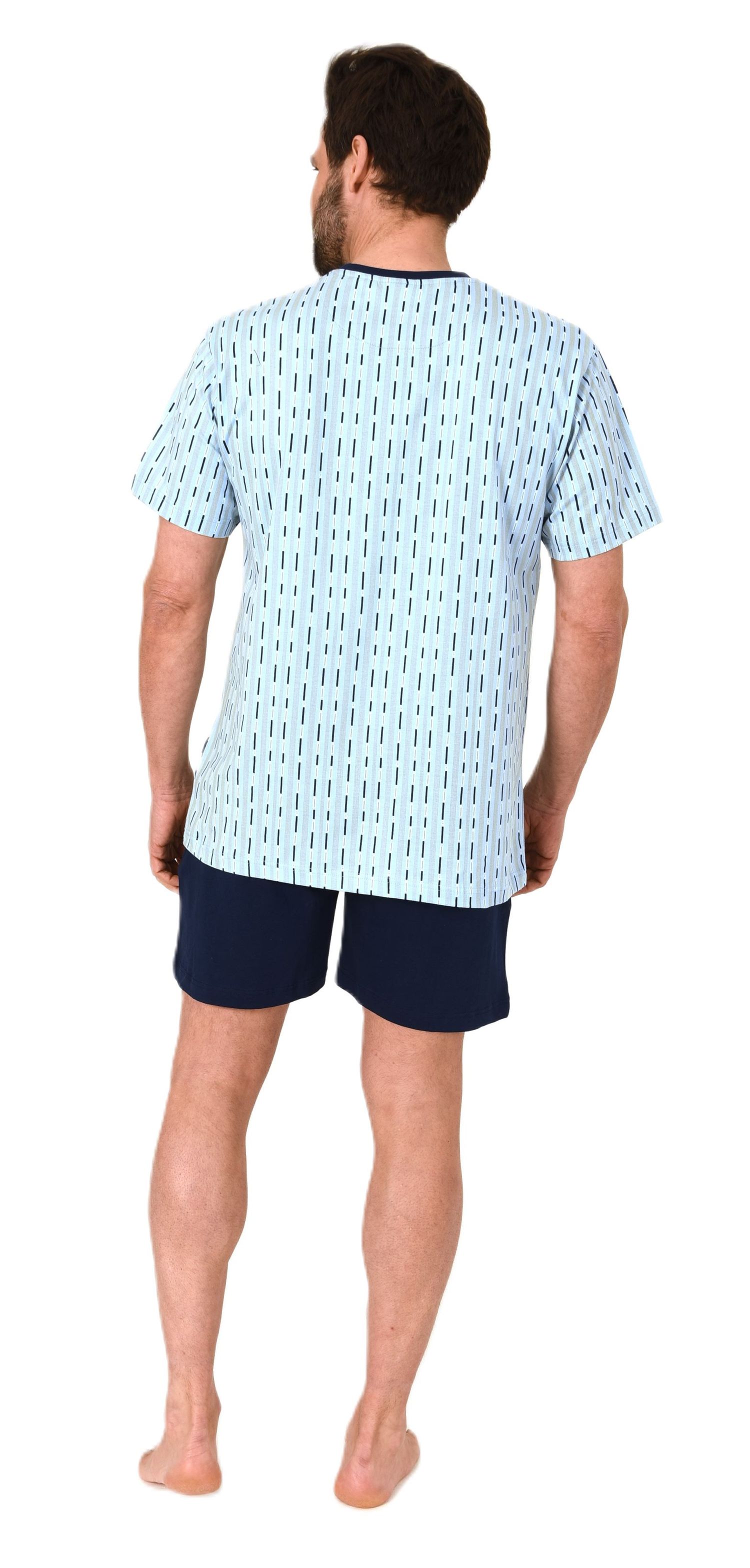 Normann Herren kurzarm Schlafanzug Shorty Pyjama