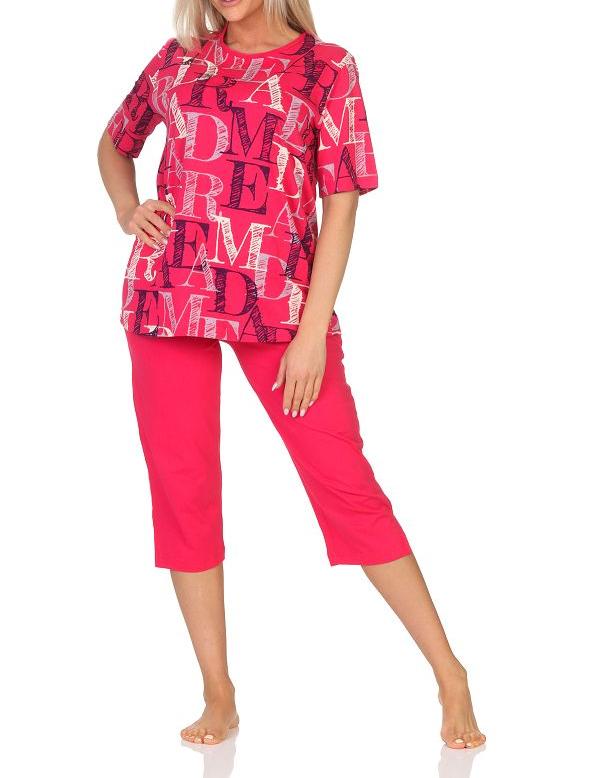 Normann Damen kurzarm Capri Schlafanzug Shorty Pyjama - auch in Übergrössen Normann Damen kurzarm Capri Schlafanzug Shorty Pyjama - auch in Übergrössen